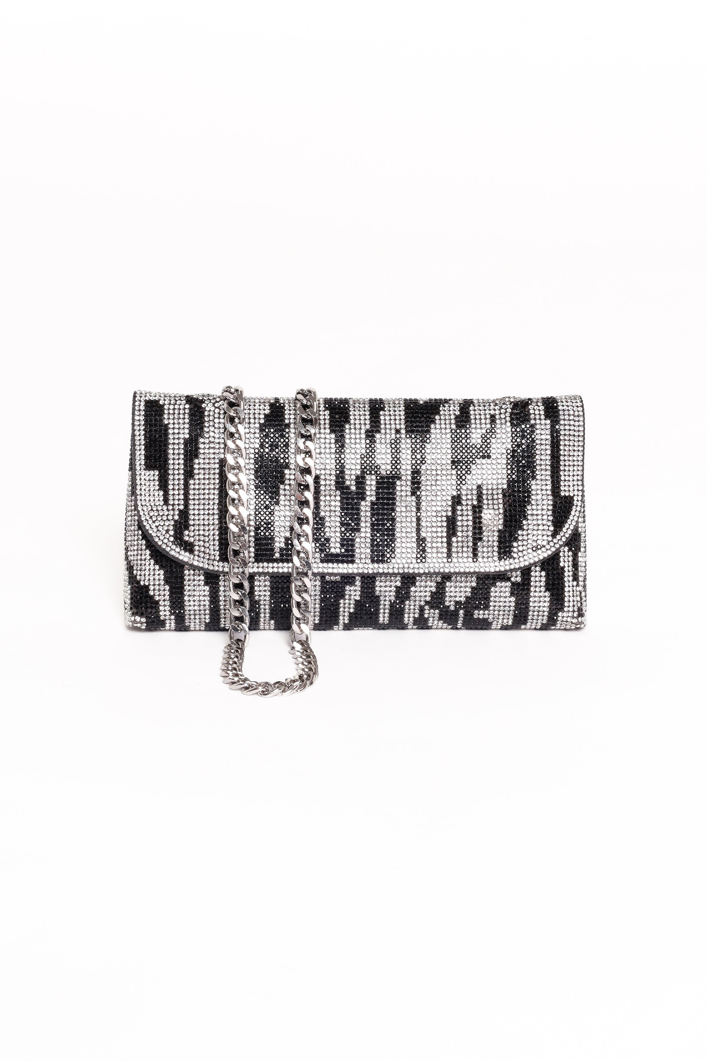 Zara Embellished Bag - Zebra