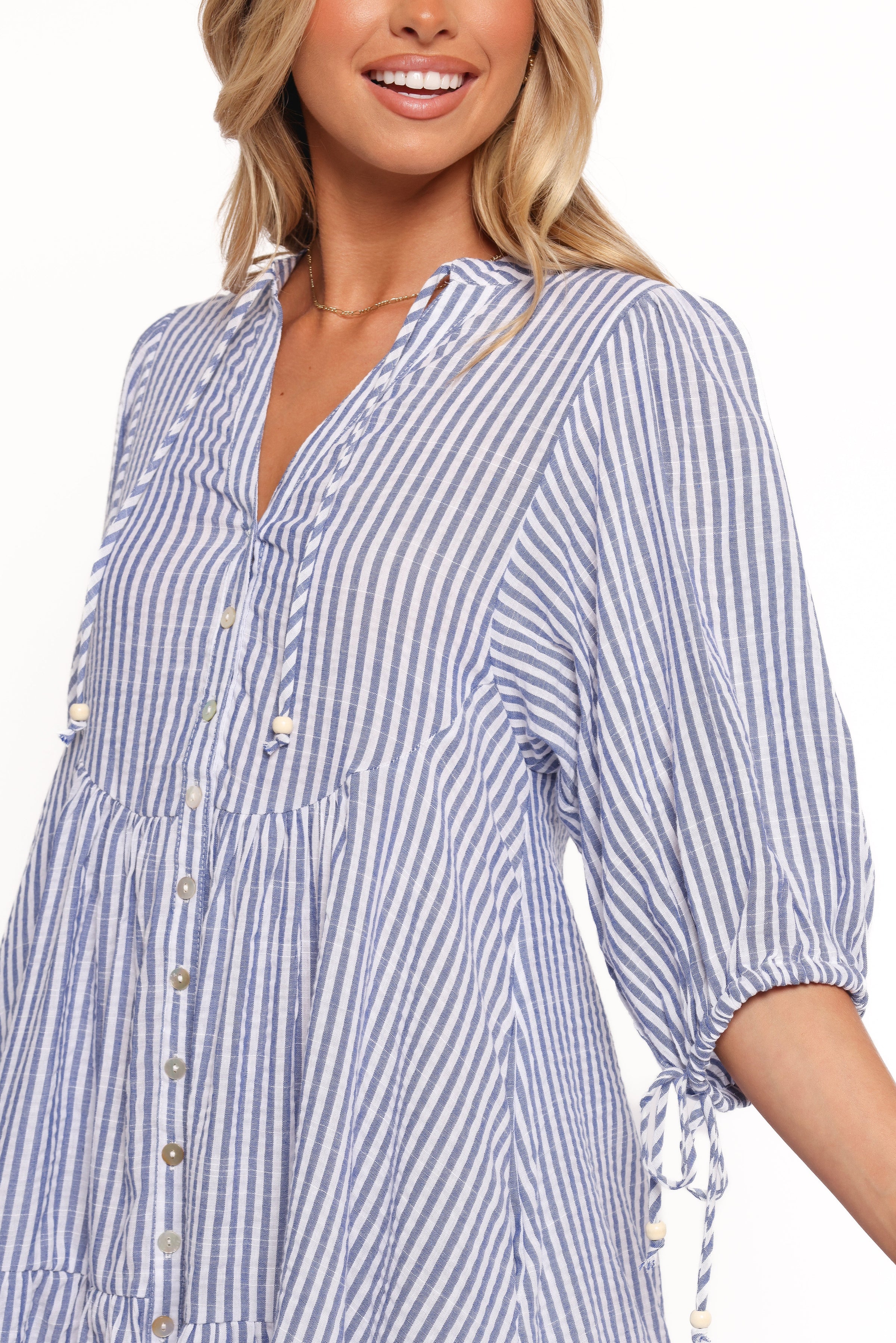 Arden Mini Dress - Blue Stripe
