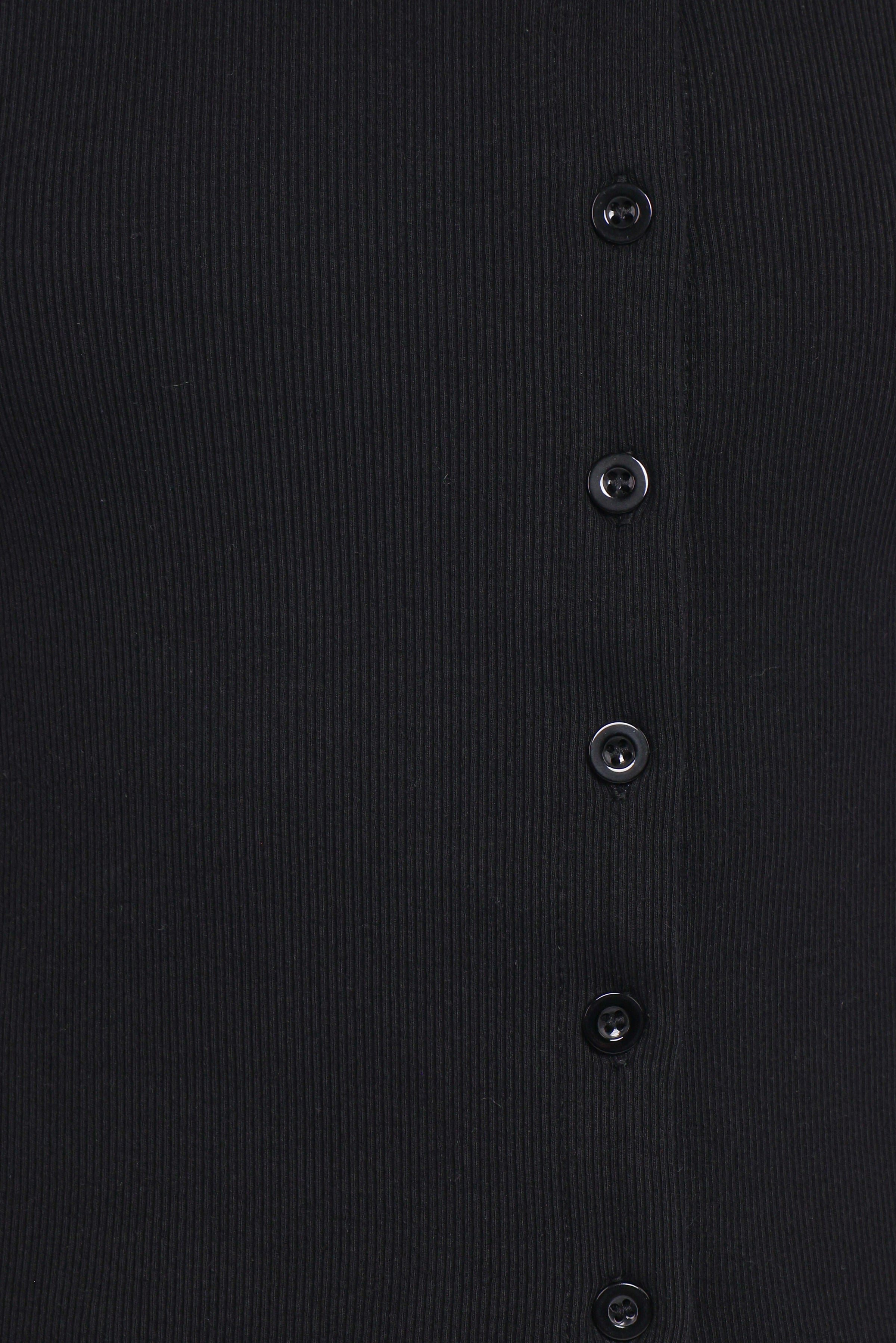 Agatha Asymmetrical Knit Top - Black