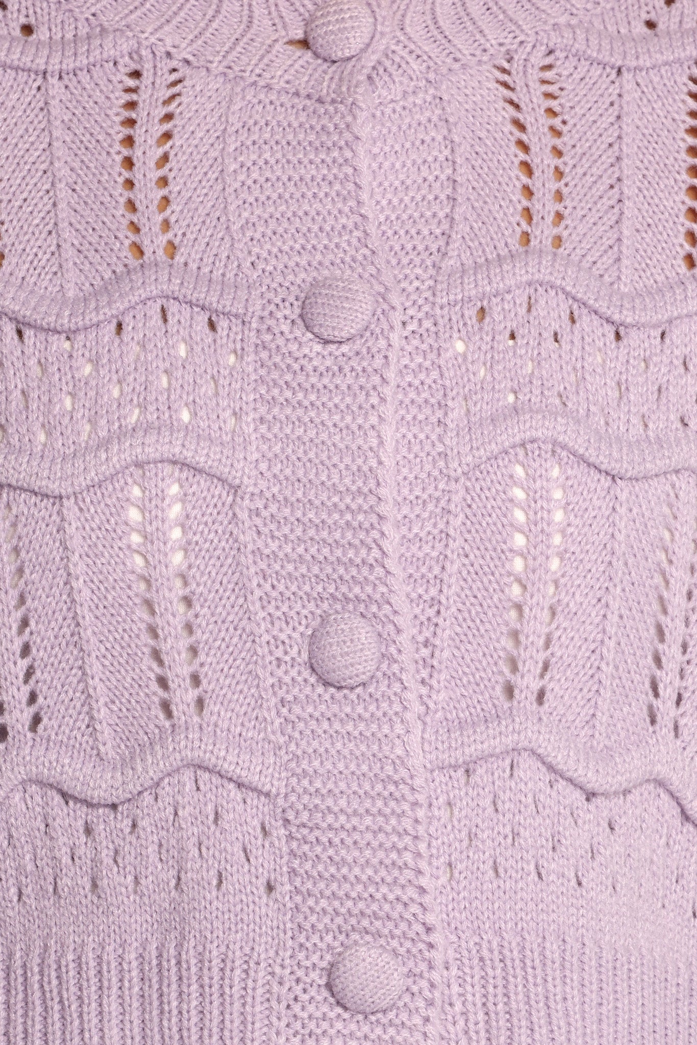 Aidy Crop Button Front Cardigan - Lilac