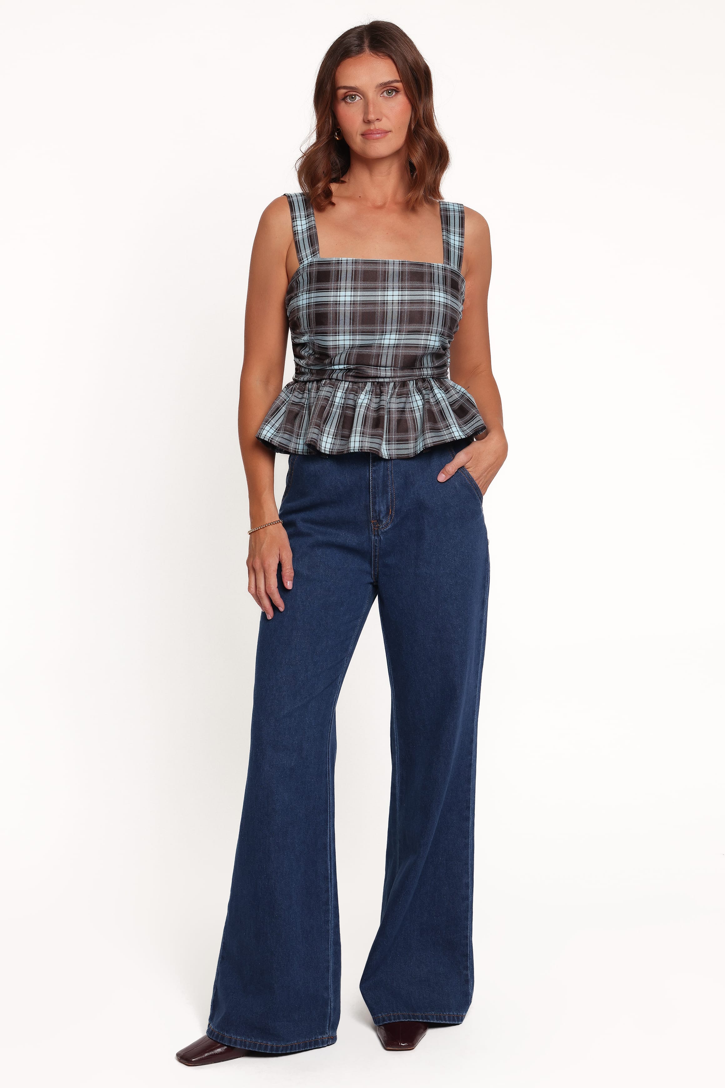 Sellie Flared Leg Jeans - Indigo Blue