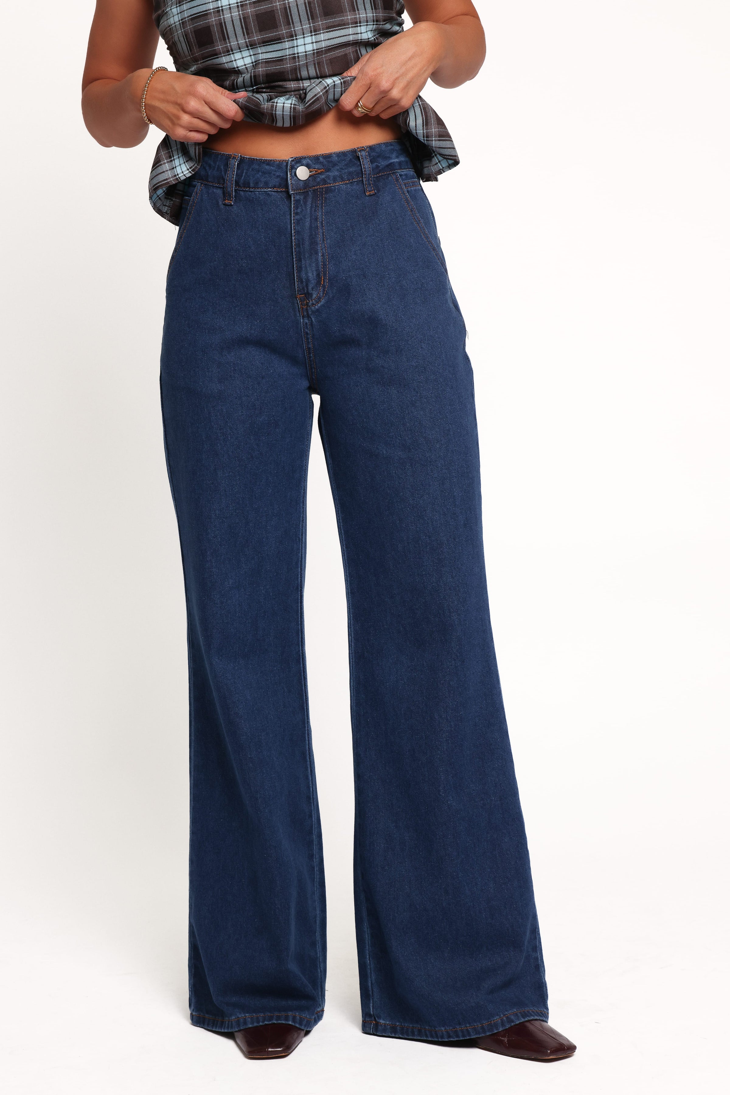Sellie Flared Leg Jeans - Indigo Blue