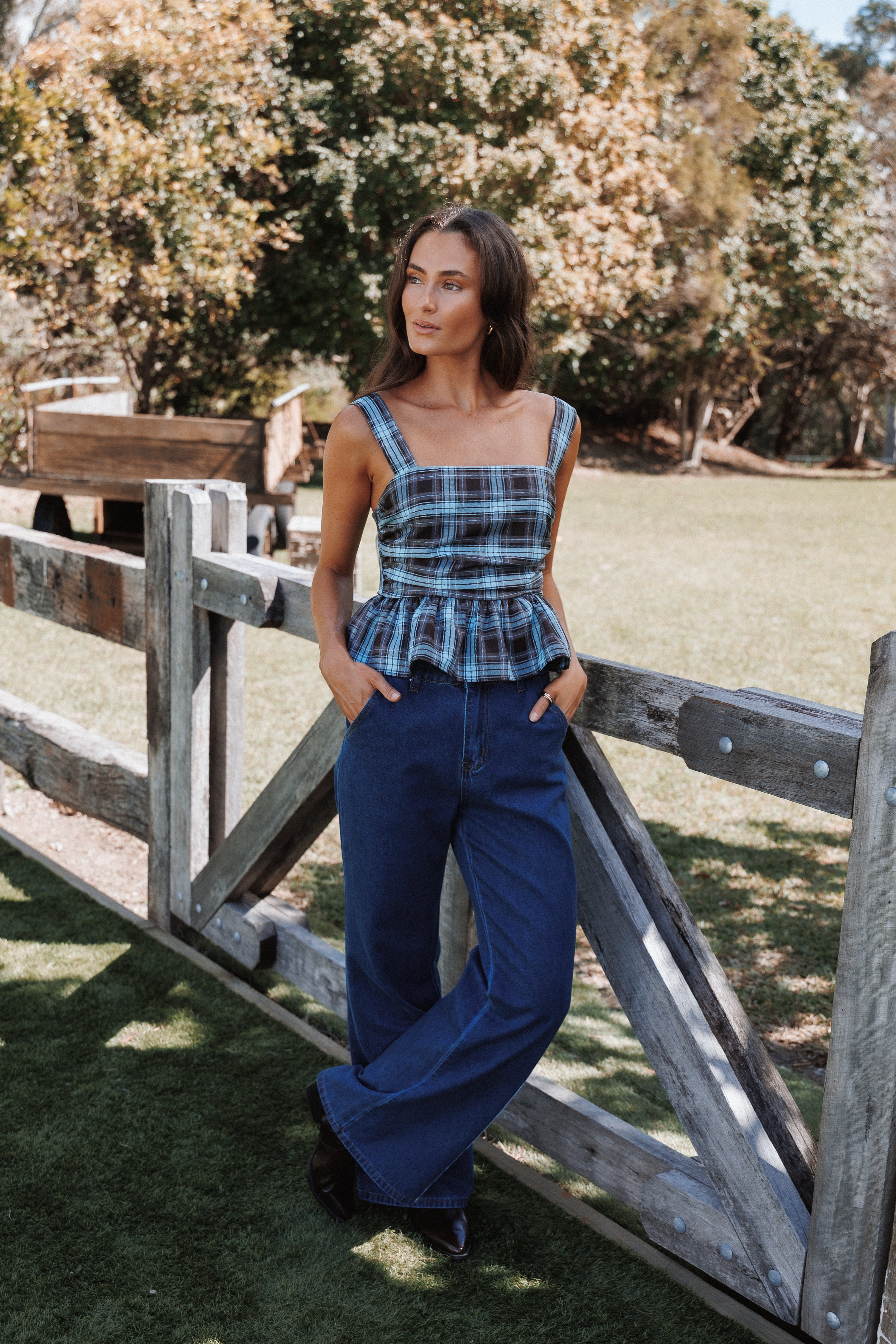 Sellie Flared Leg Jeans - Indigo Blue