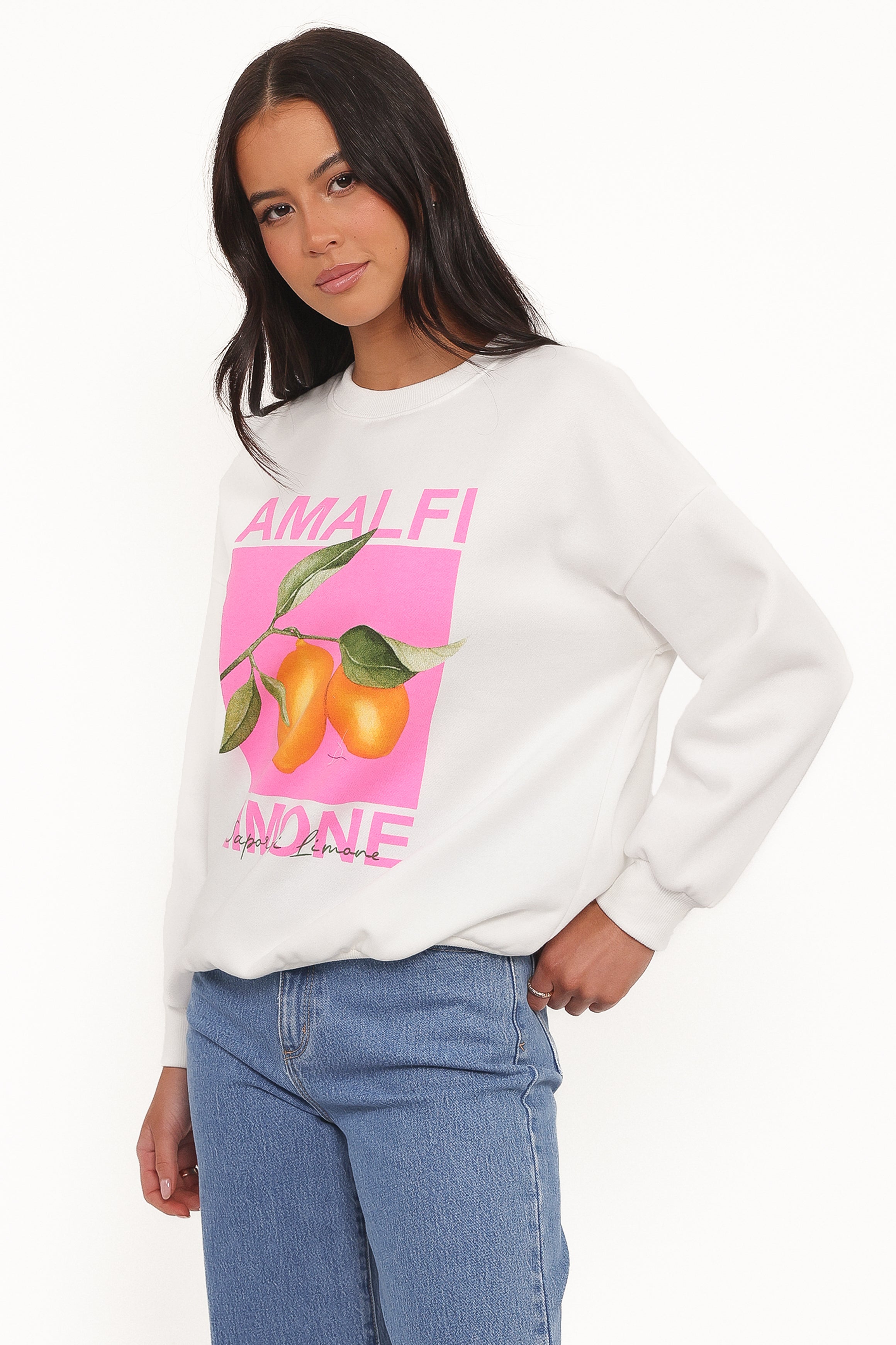 Amalfi Graphic Sweatshirt - White