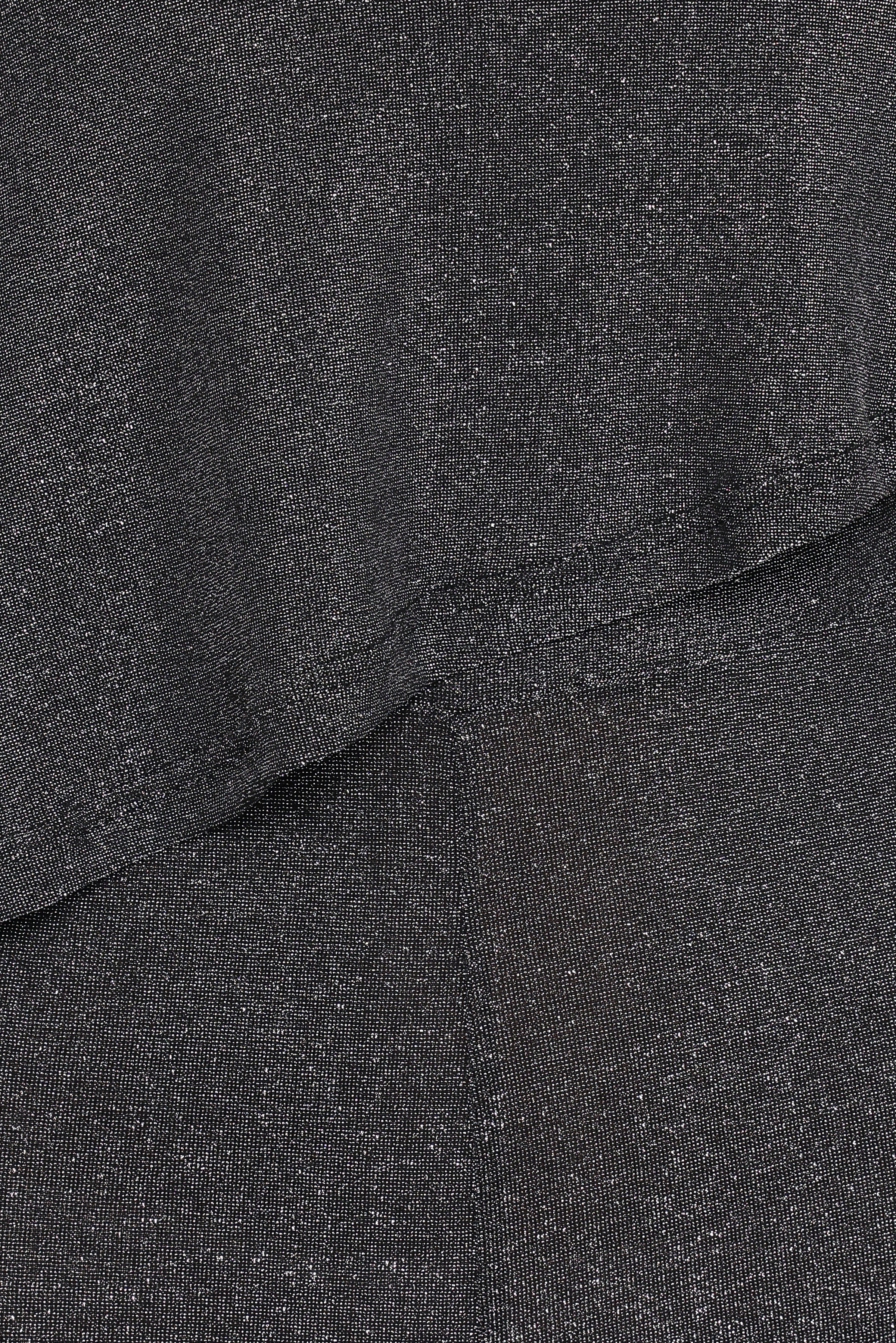 Anna One Shoulder Lurex Jumpsuit - Black Silver