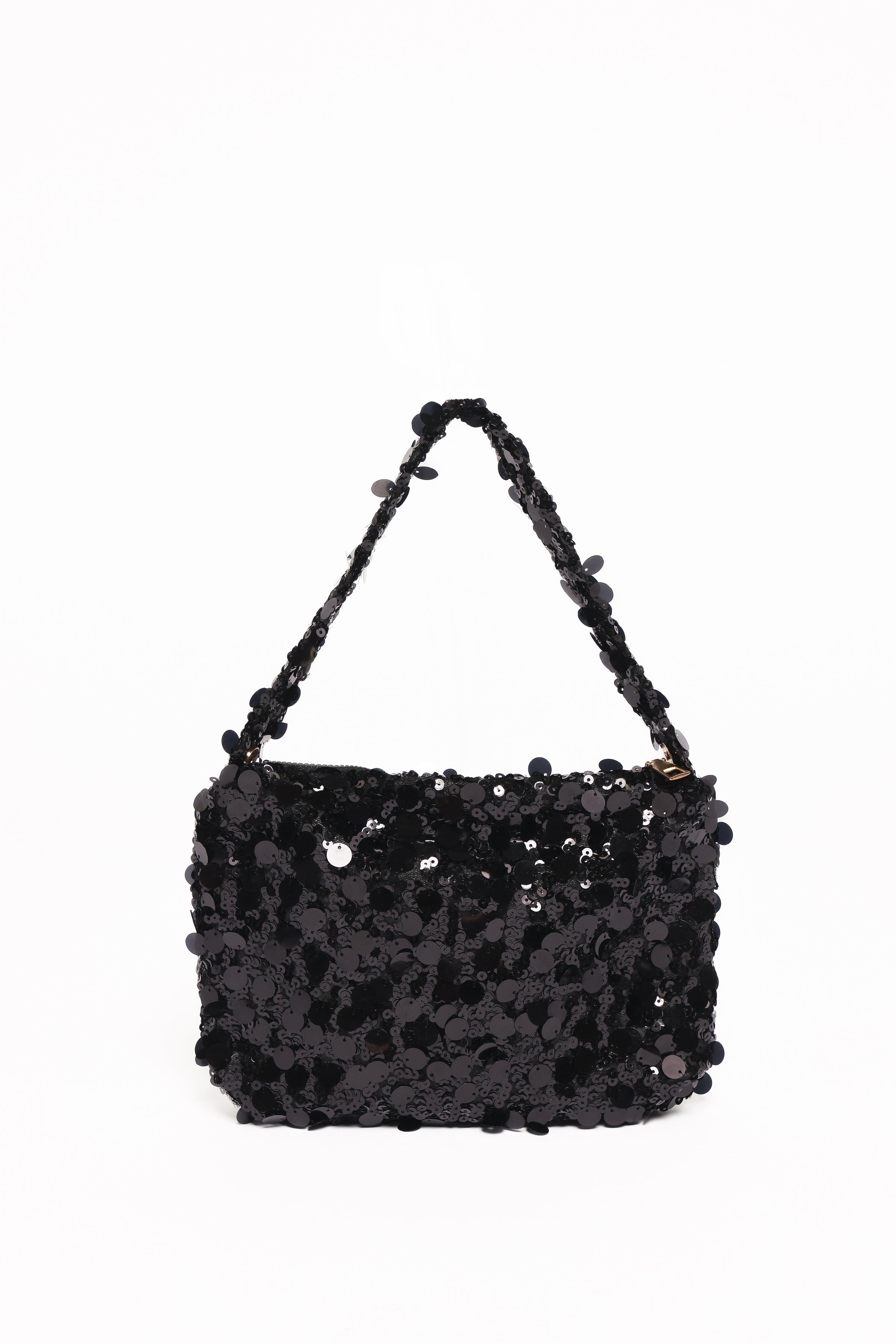 Annika Sequin Shoulder Bag - Black