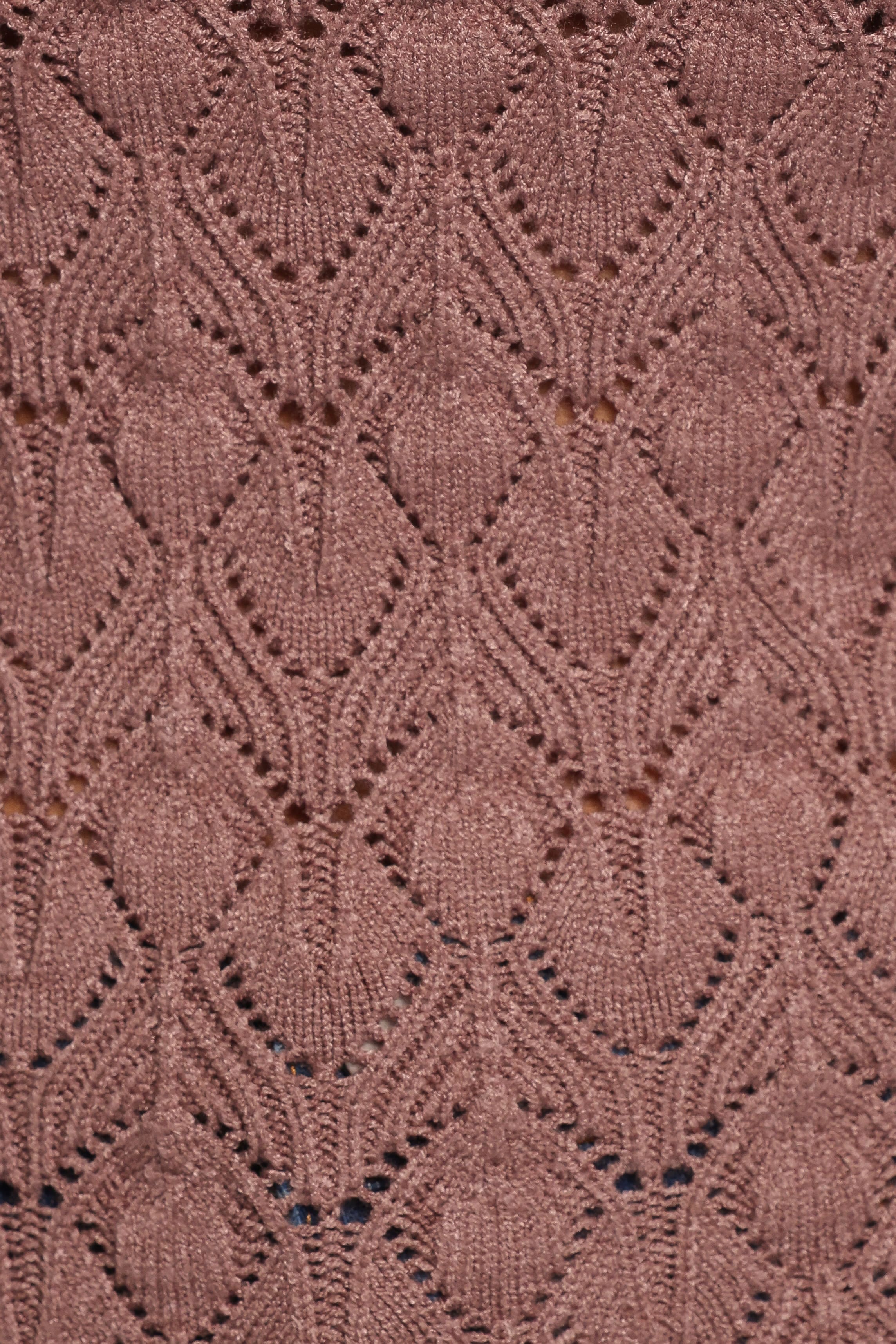 Baker Pointelle Sweater - Mauve