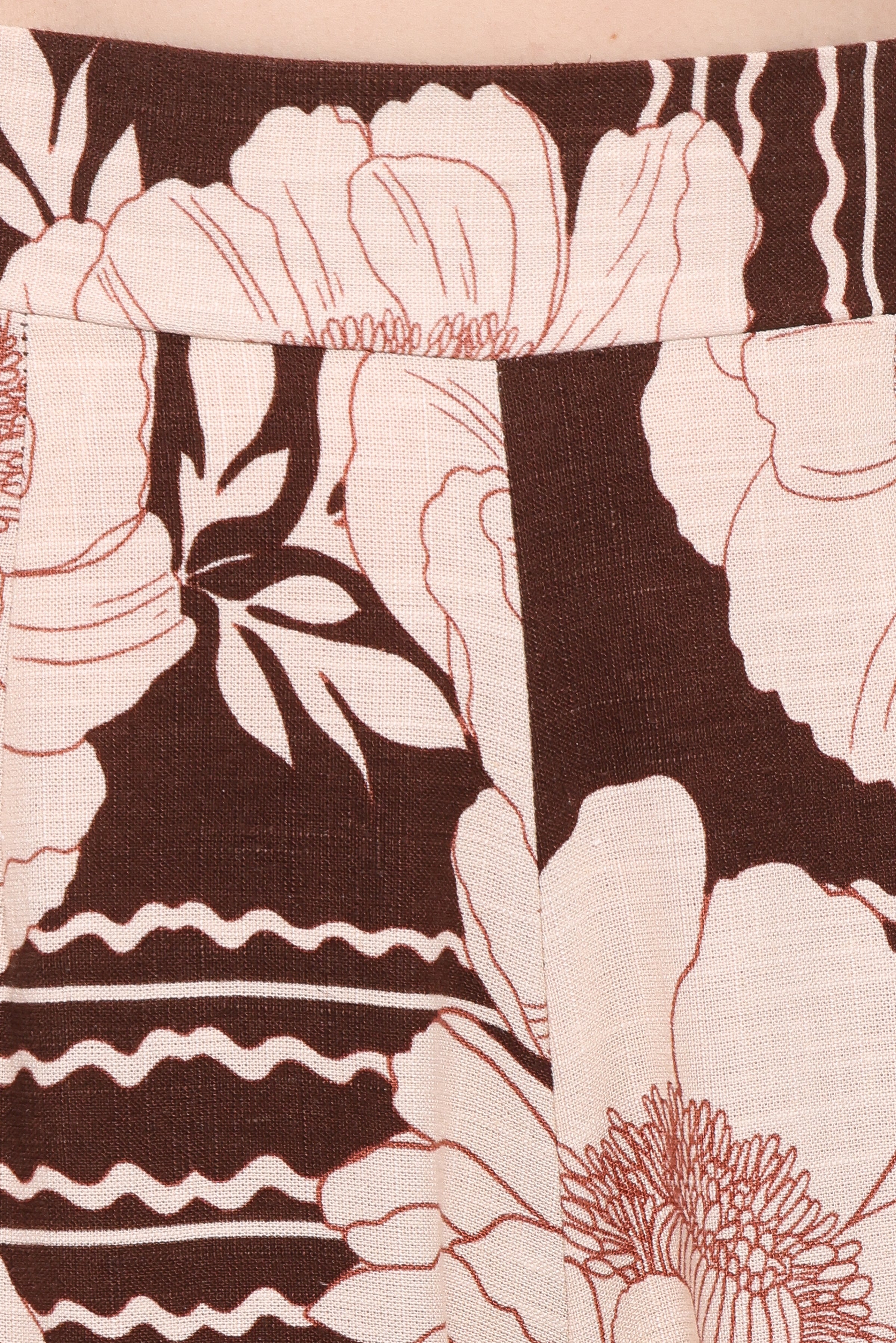 Bernadine Wide Leg Pant - Brown Floral