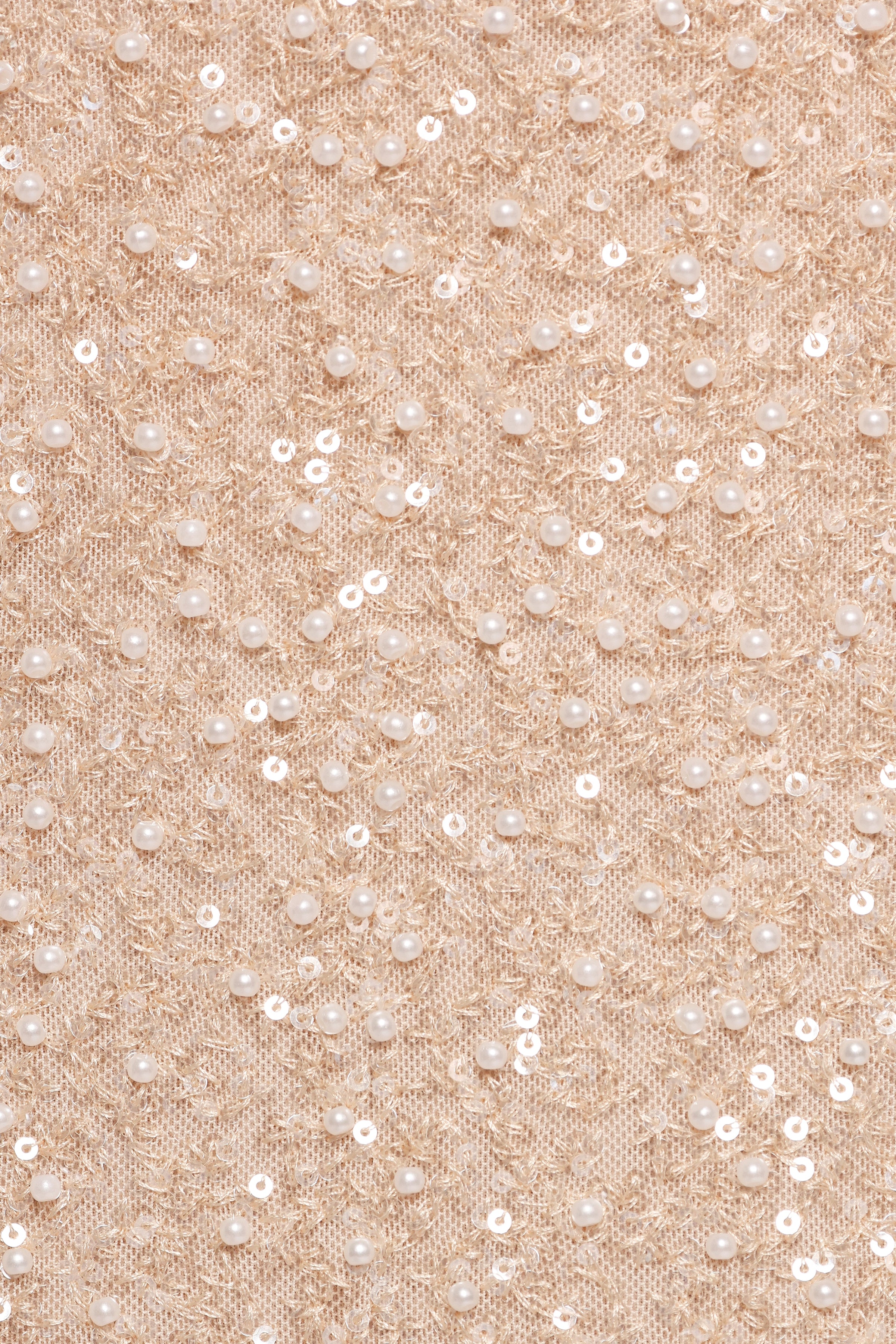 Briellia Sequin Midi Skirt - Champagne