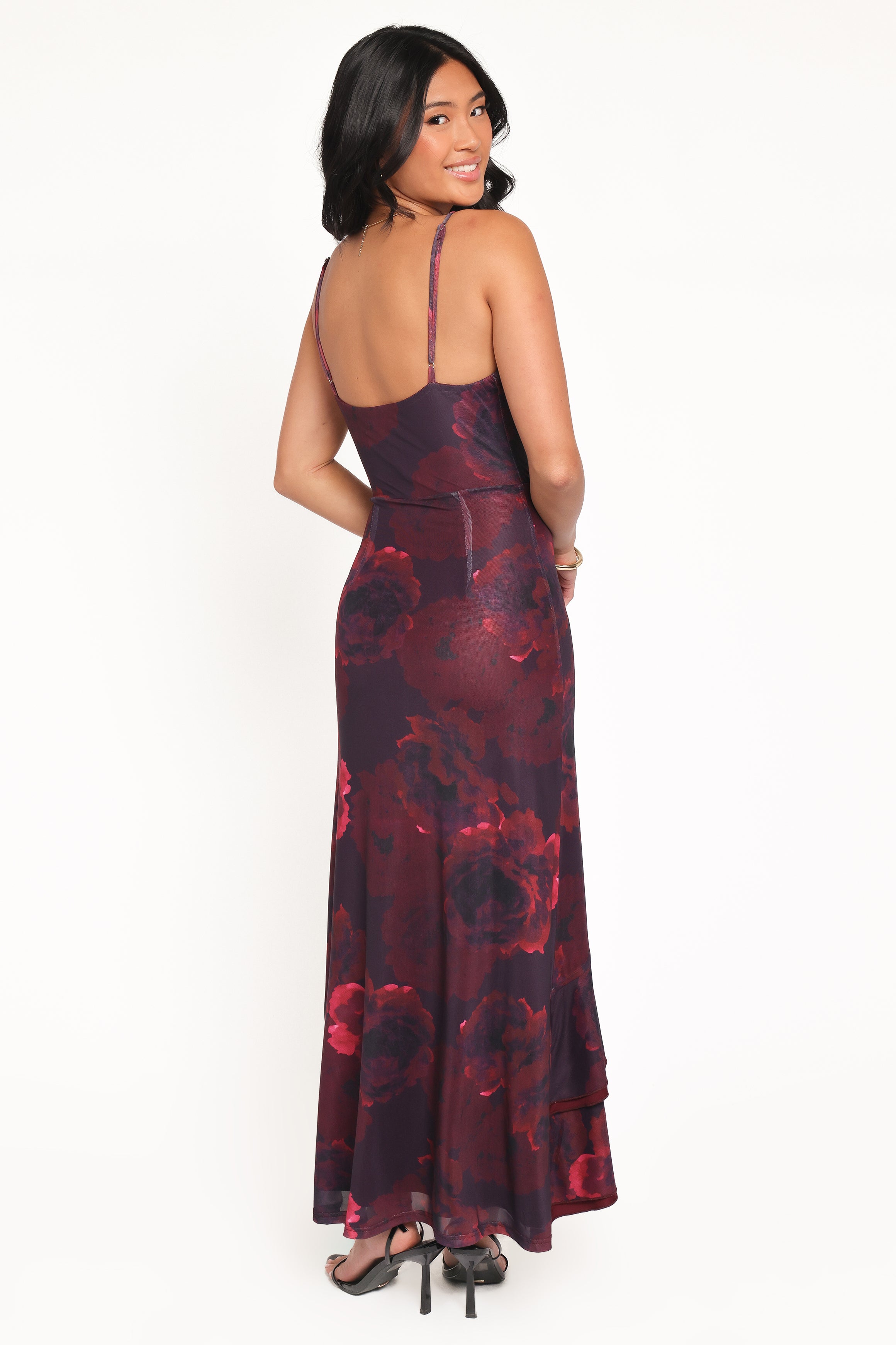 Carella Maxi Dress - Red Floral