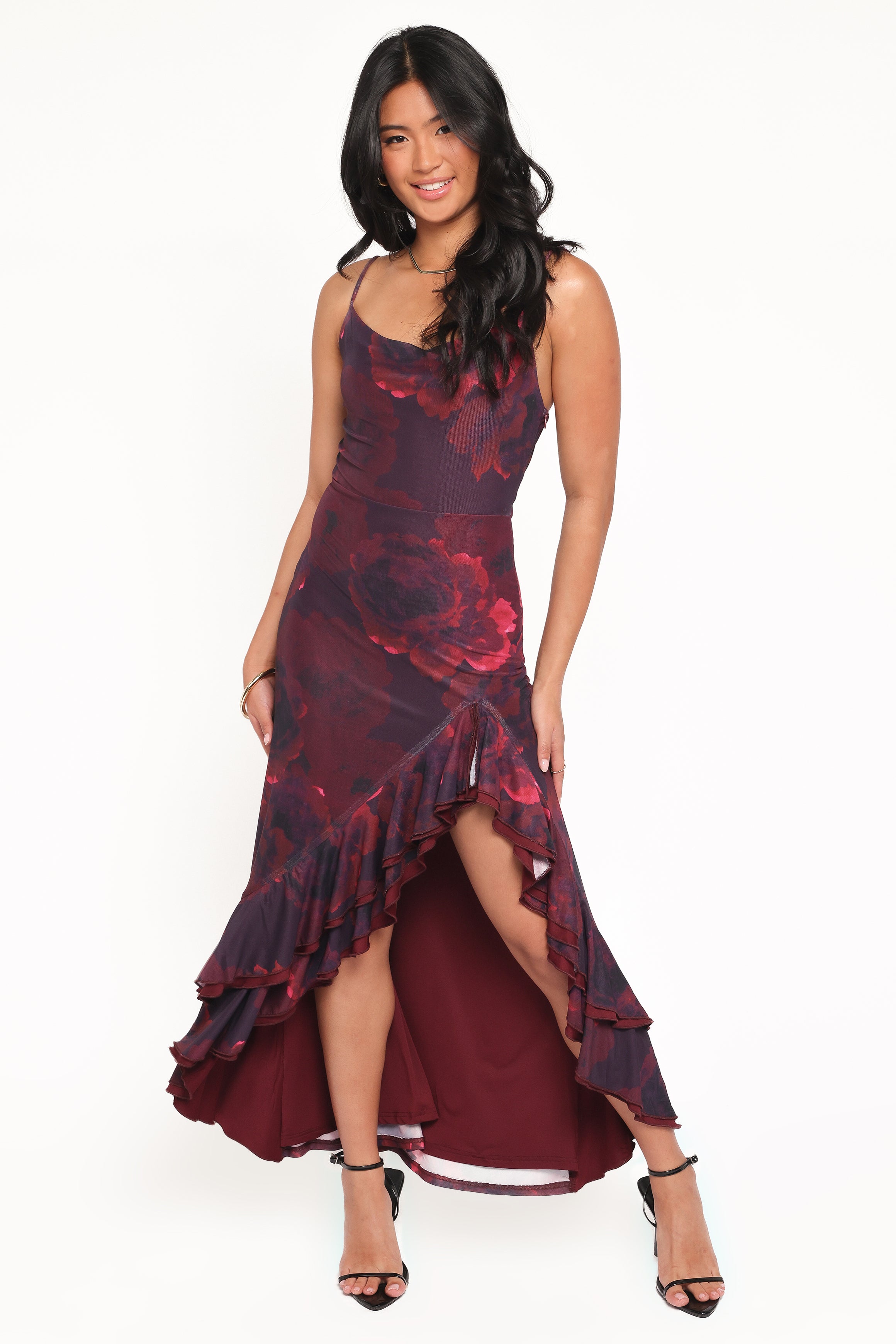 Carella Maxi Dress - Red Floral