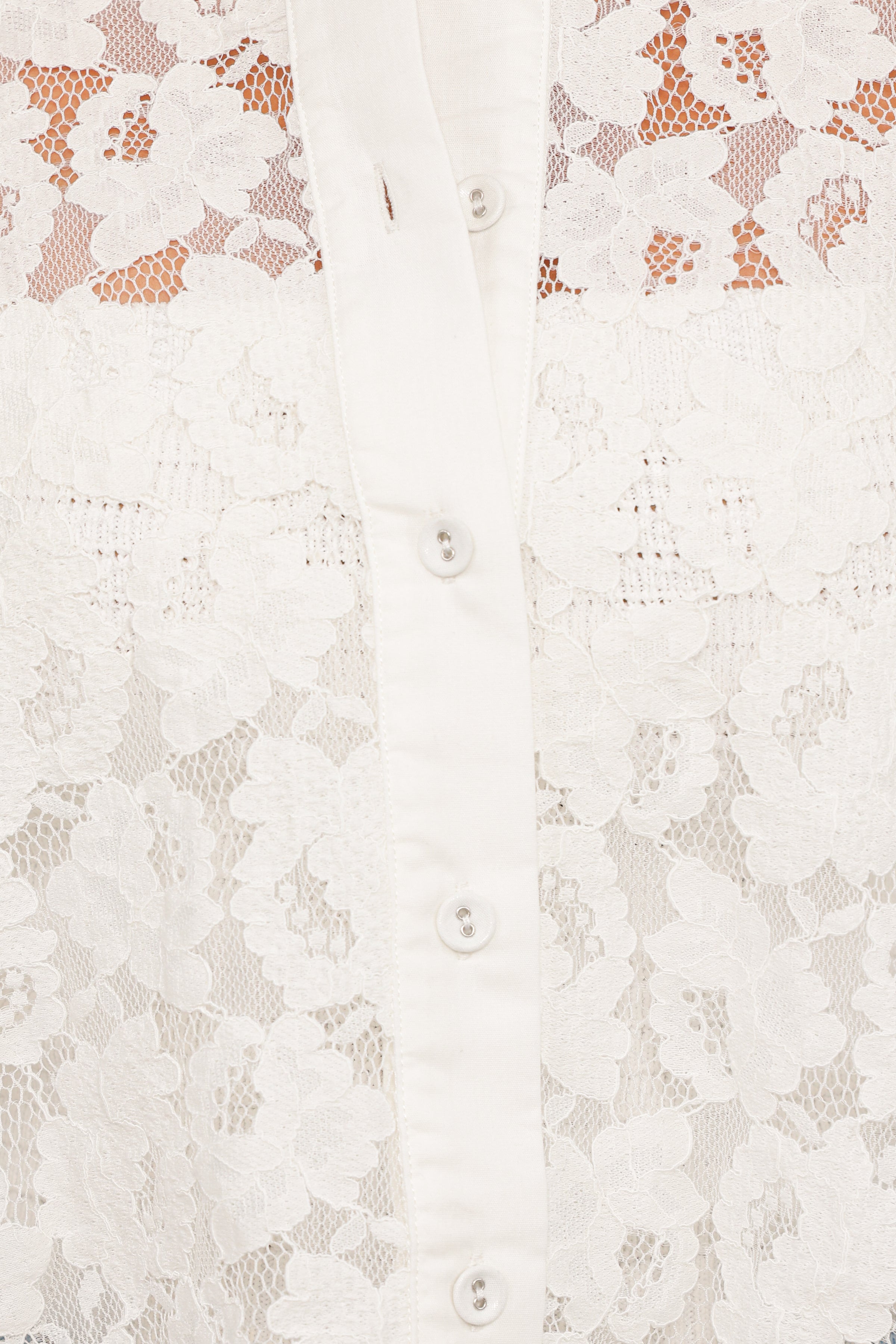 Carol Lace Shirt - White