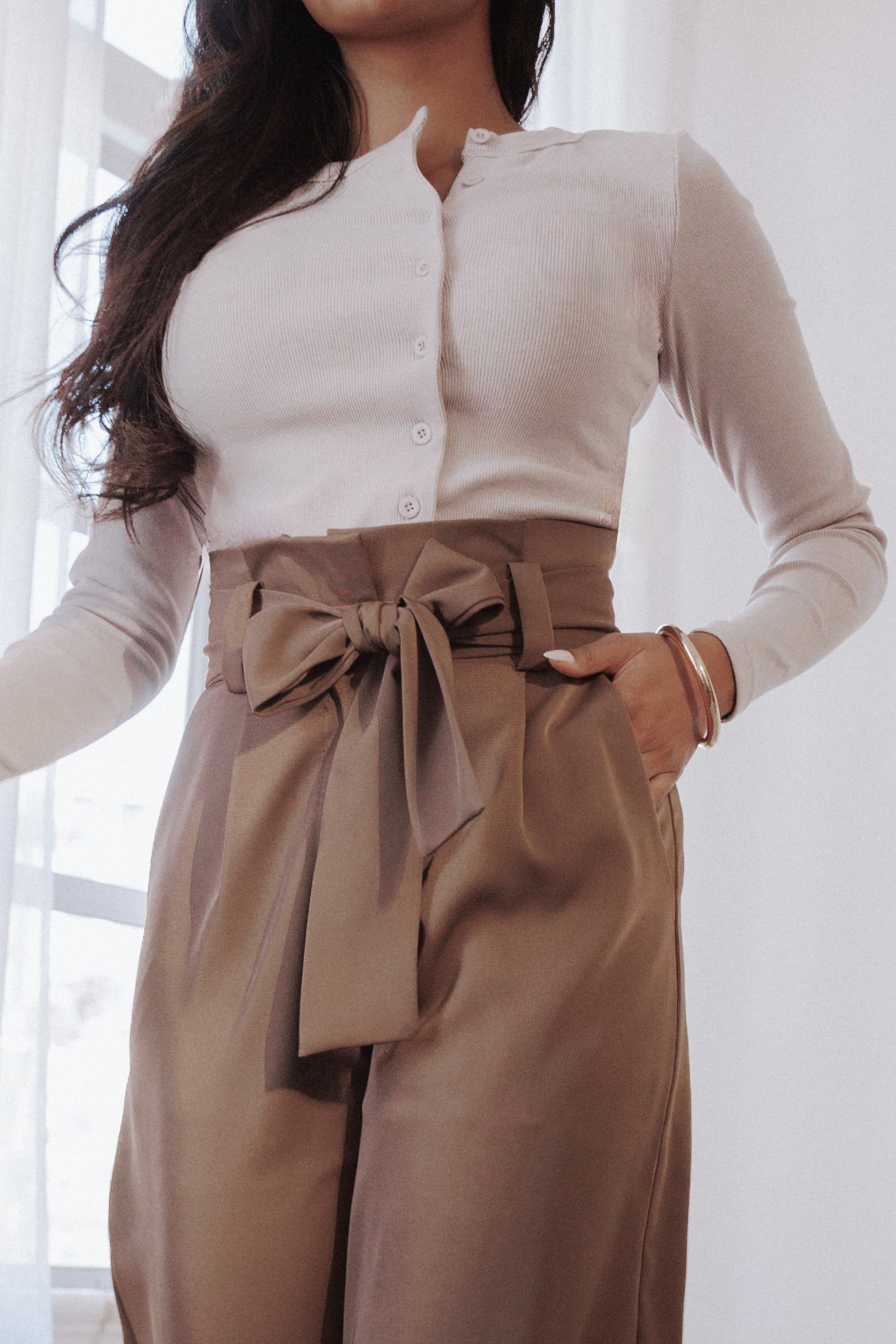 Cass Long Sleeve Top - Grey