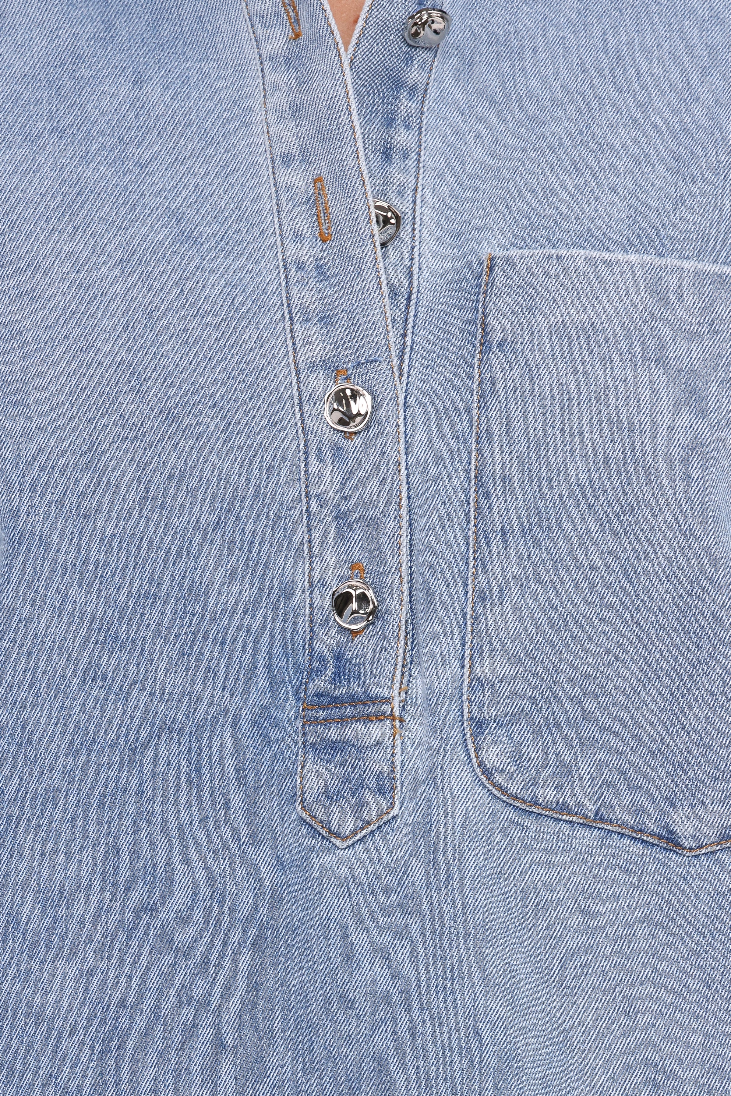 Celestia Denim Top - Light Wash
