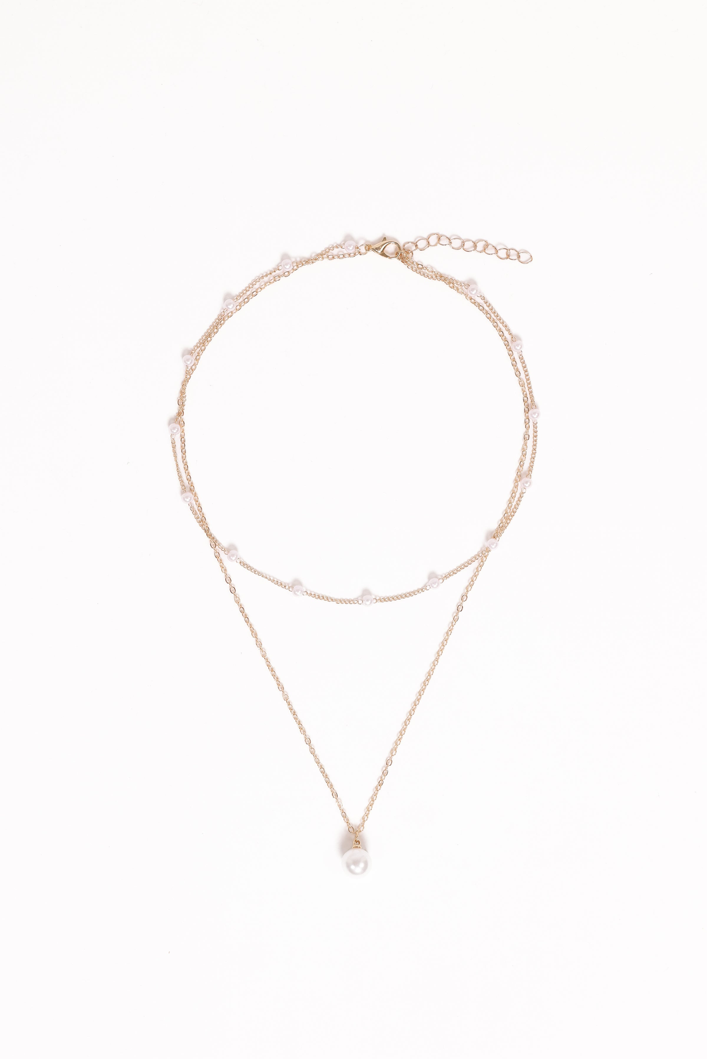 Corinna Necklace - Gold/Pearl