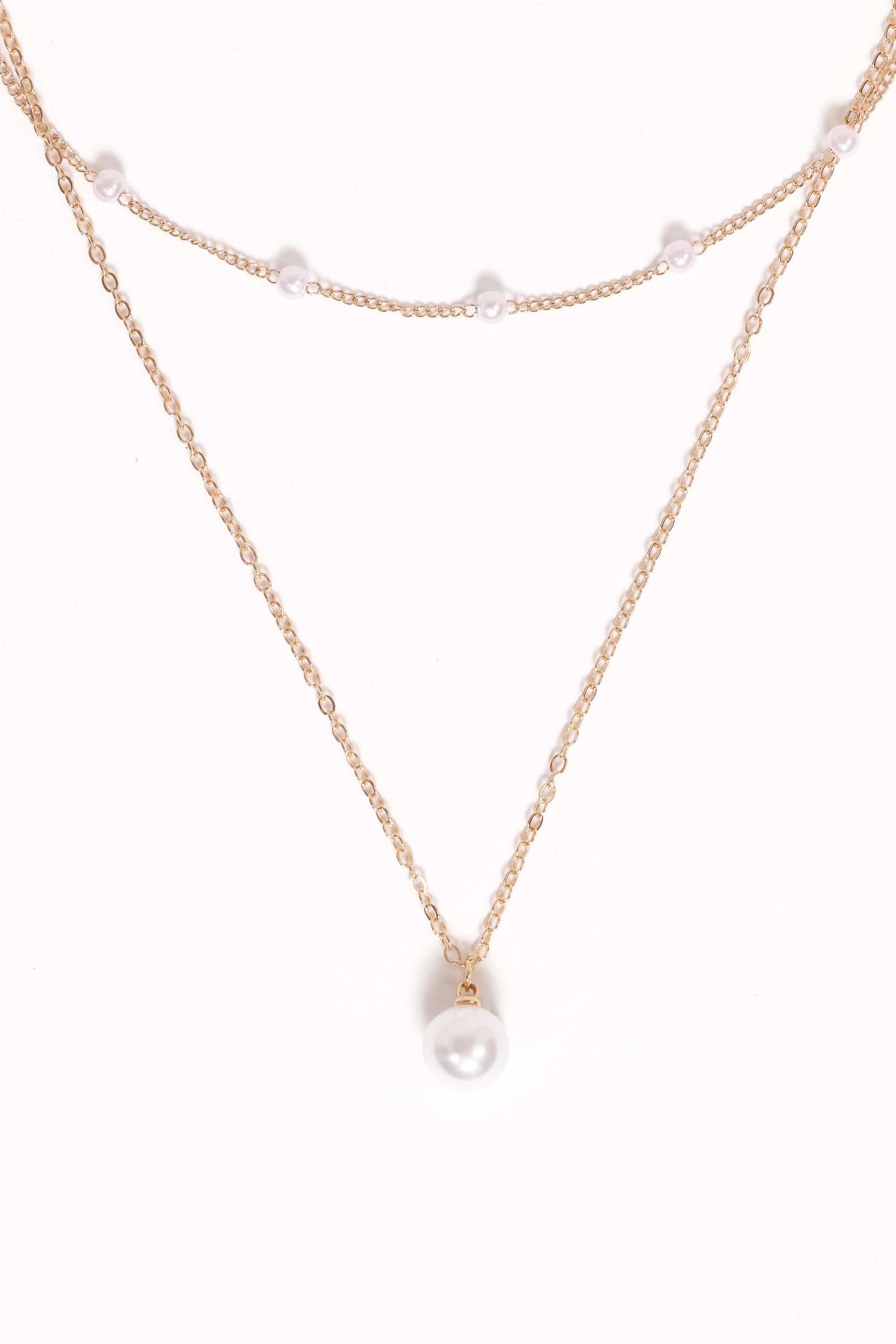 Corinna Necklace - Gold/Pearl