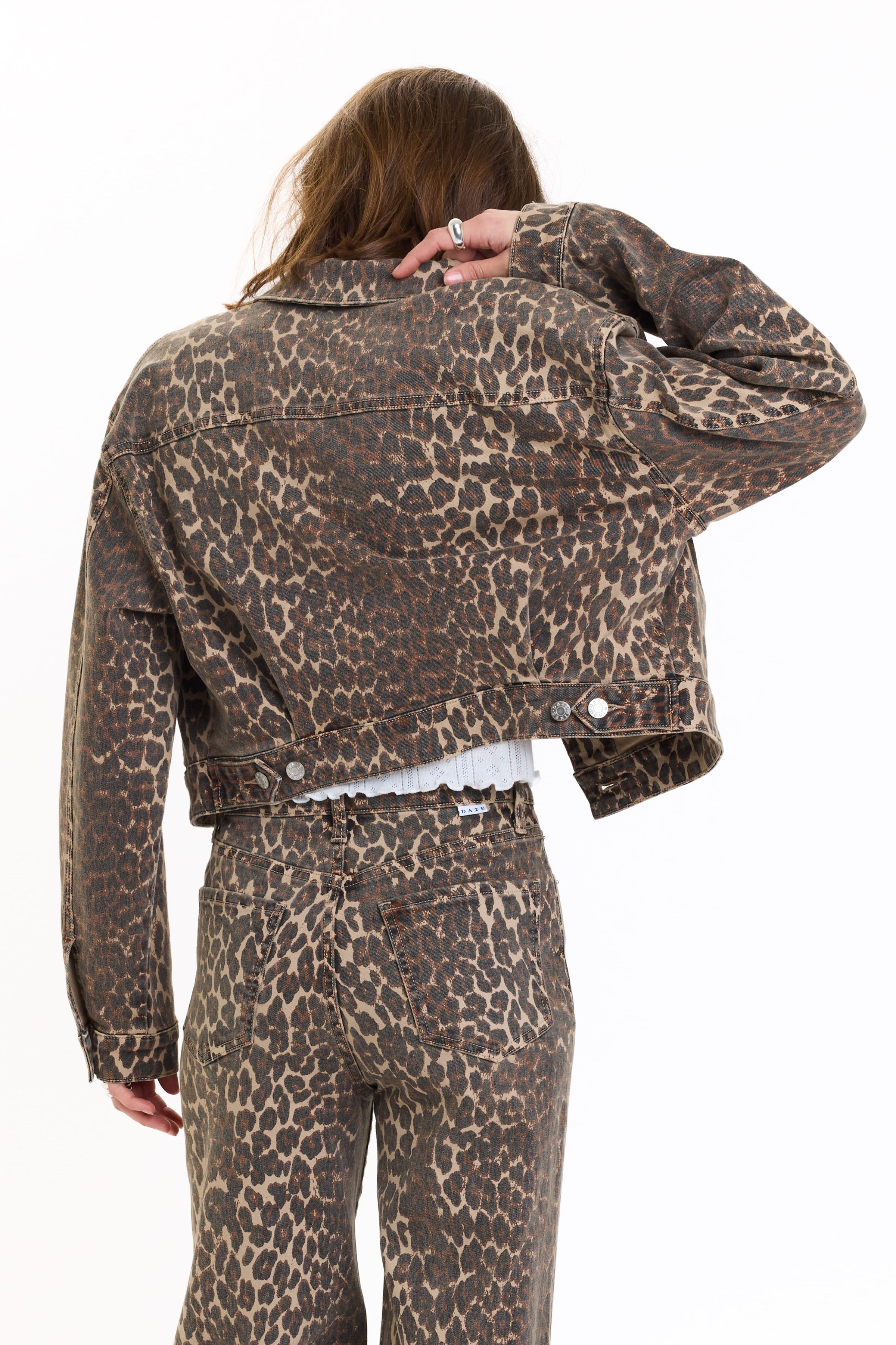 Daze Del Mar Cropped Denim Jacket - Cool Cat