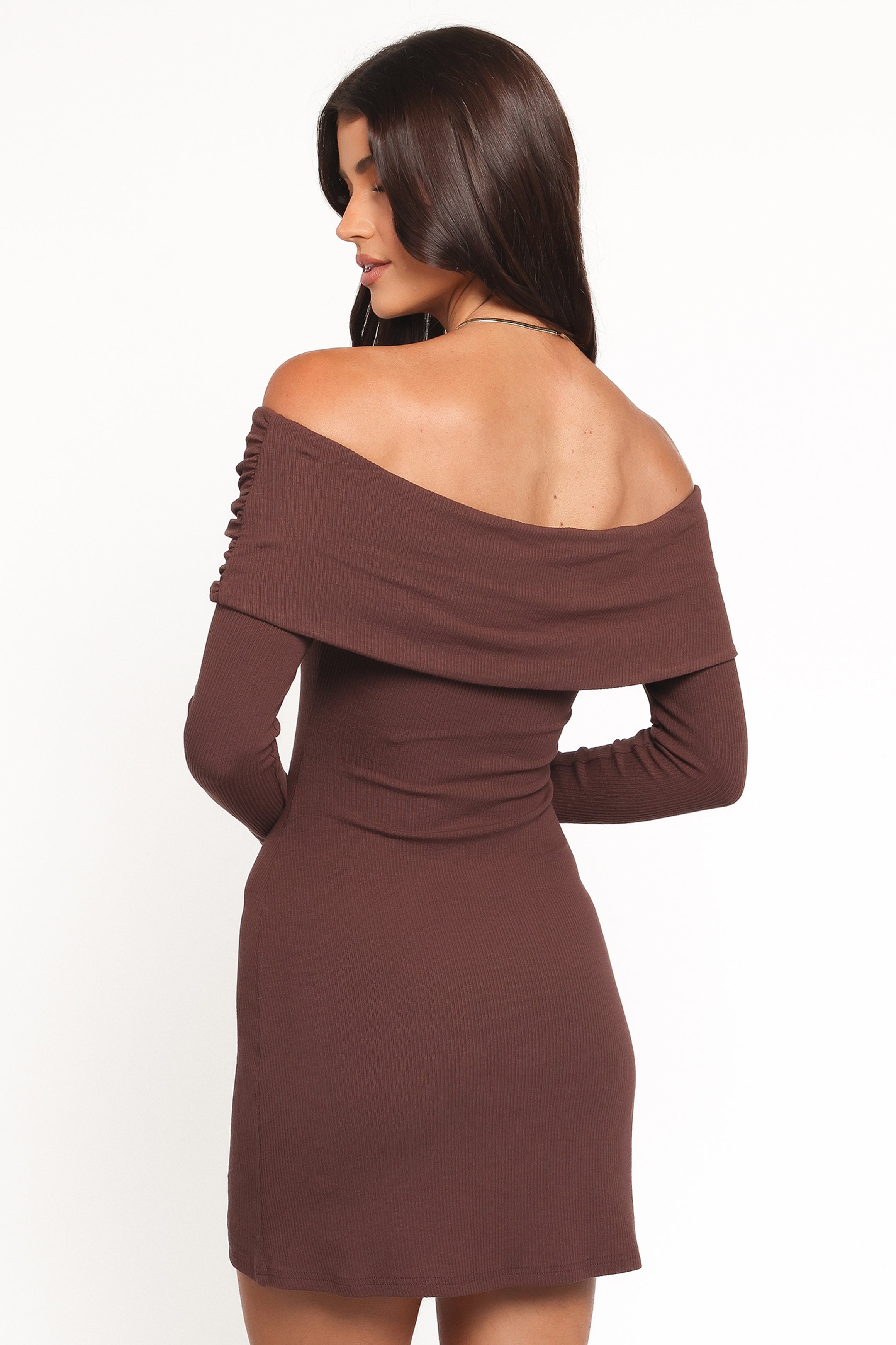 Danica Mini Dress - Chocolate Brown