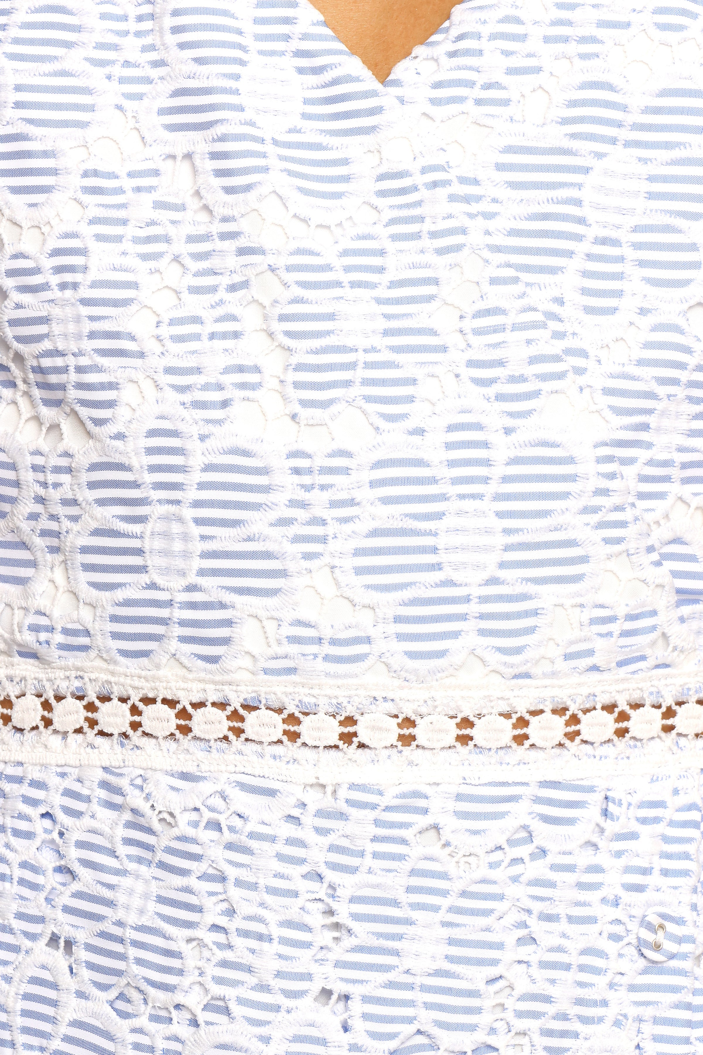 Dasha Romper - Blue White