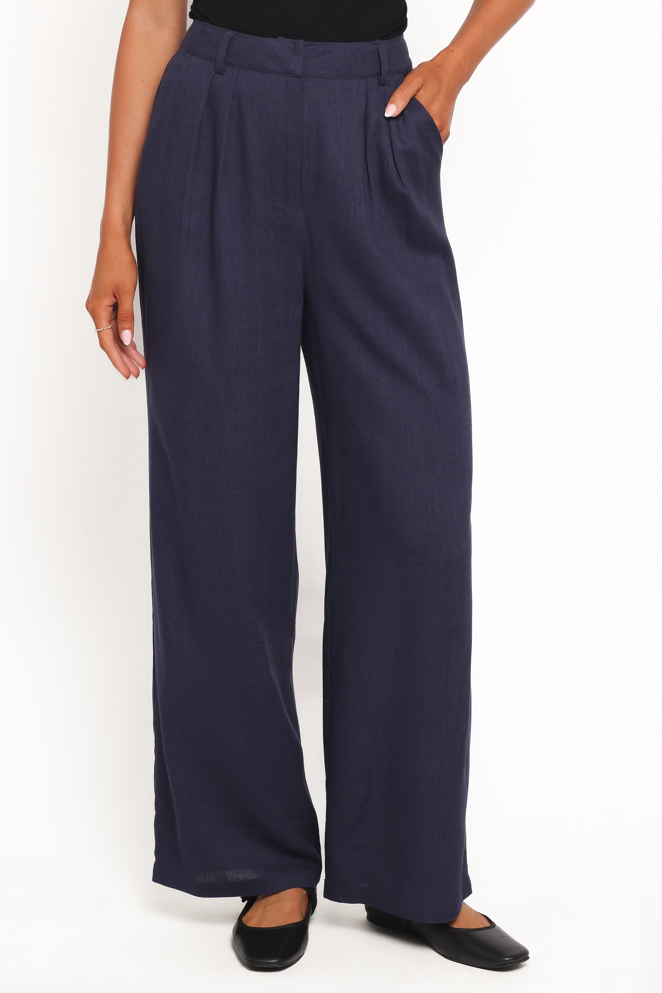 Dean Linen Pants - Navy