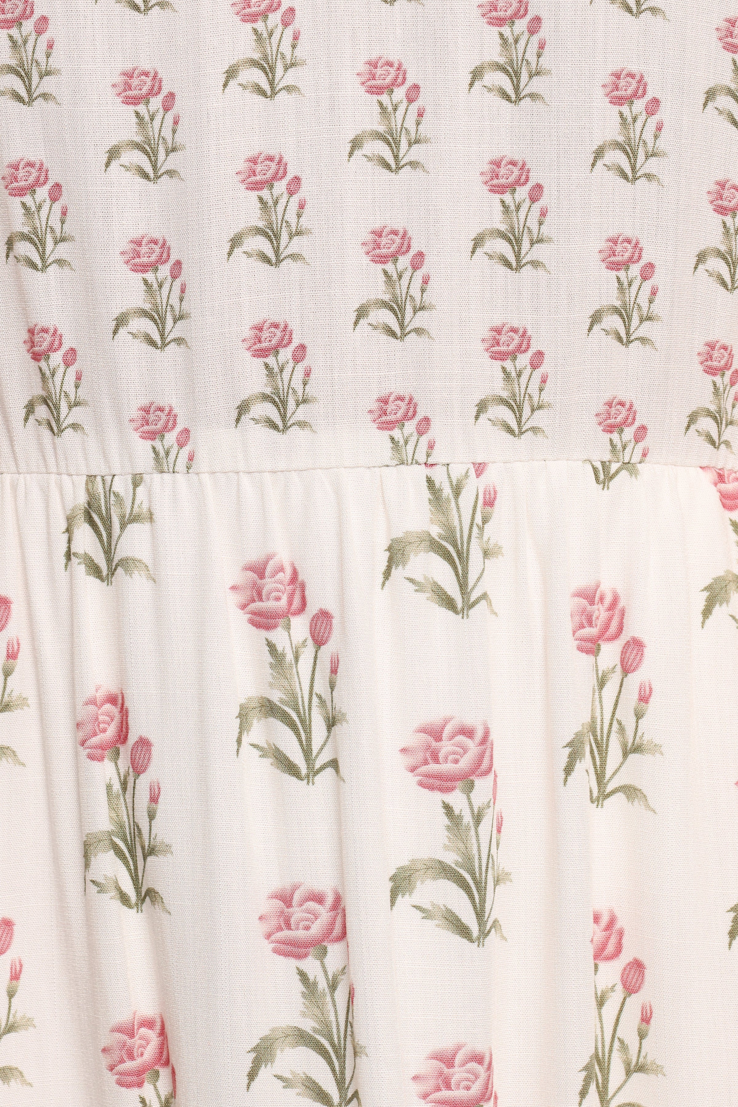 Echo Midi Dress - White/Pink