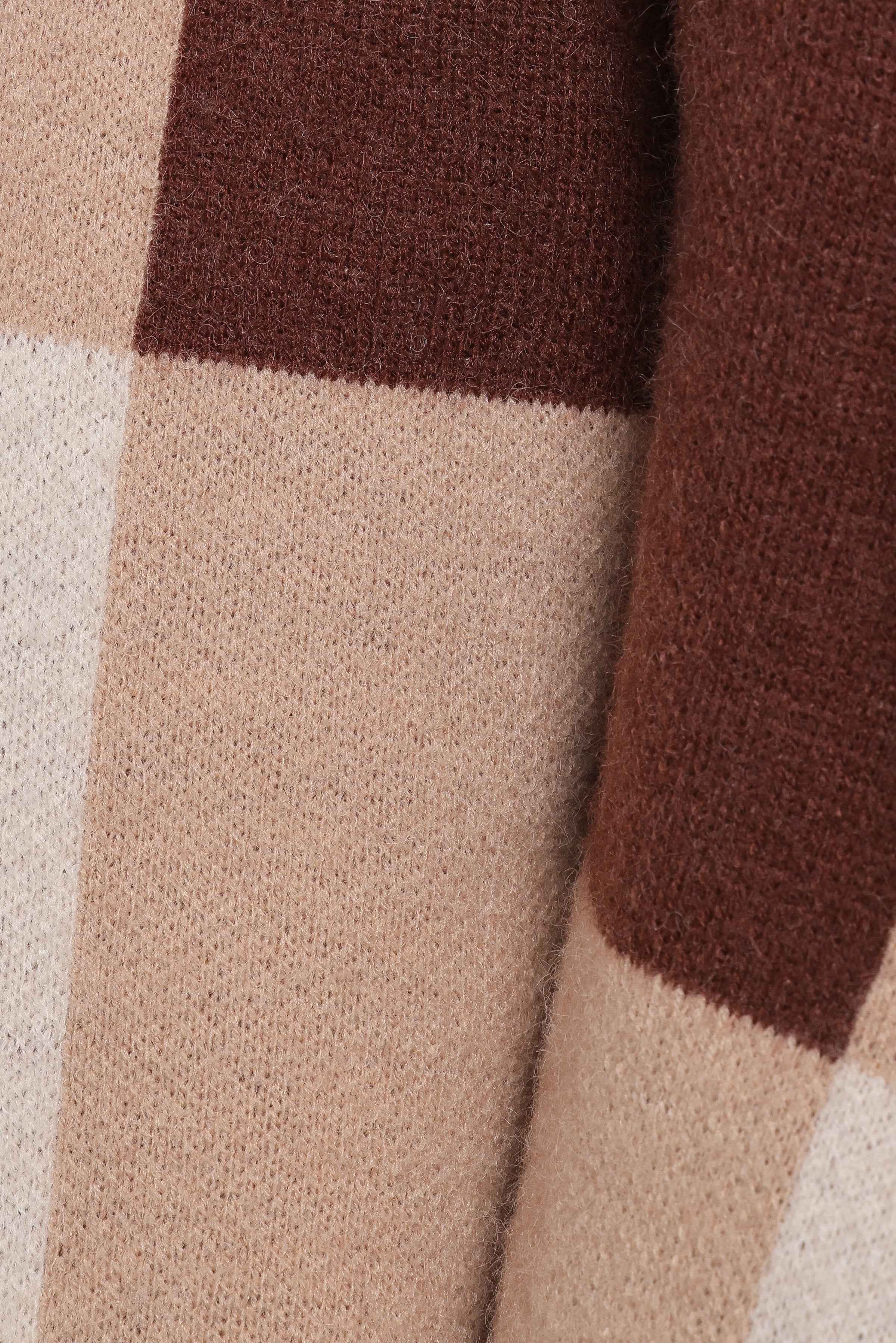 Ecoya Long Cardigan - Brown Plaid