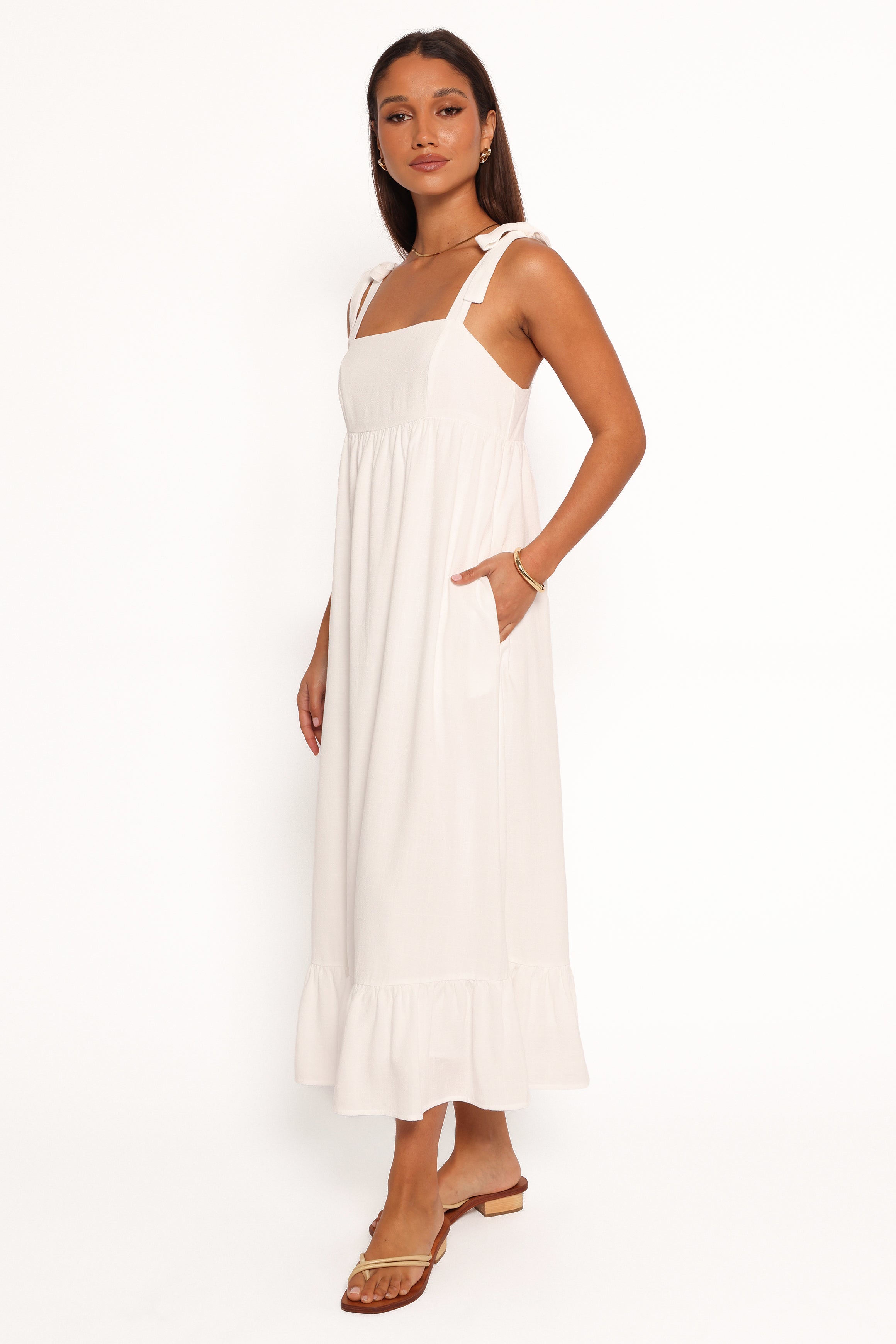 Edison Midi Dress - White