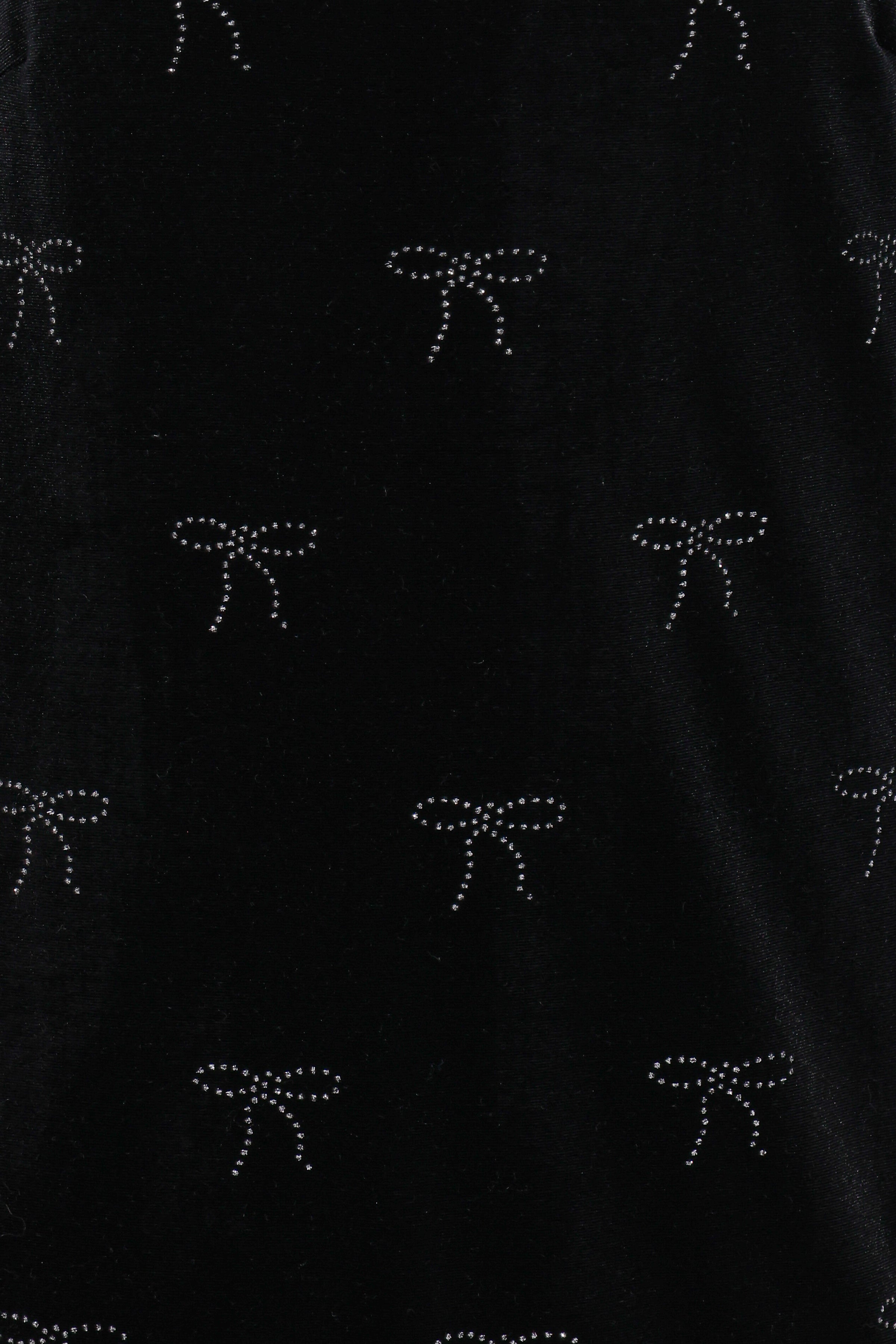 Eileen Mini Dress - Black Velvet