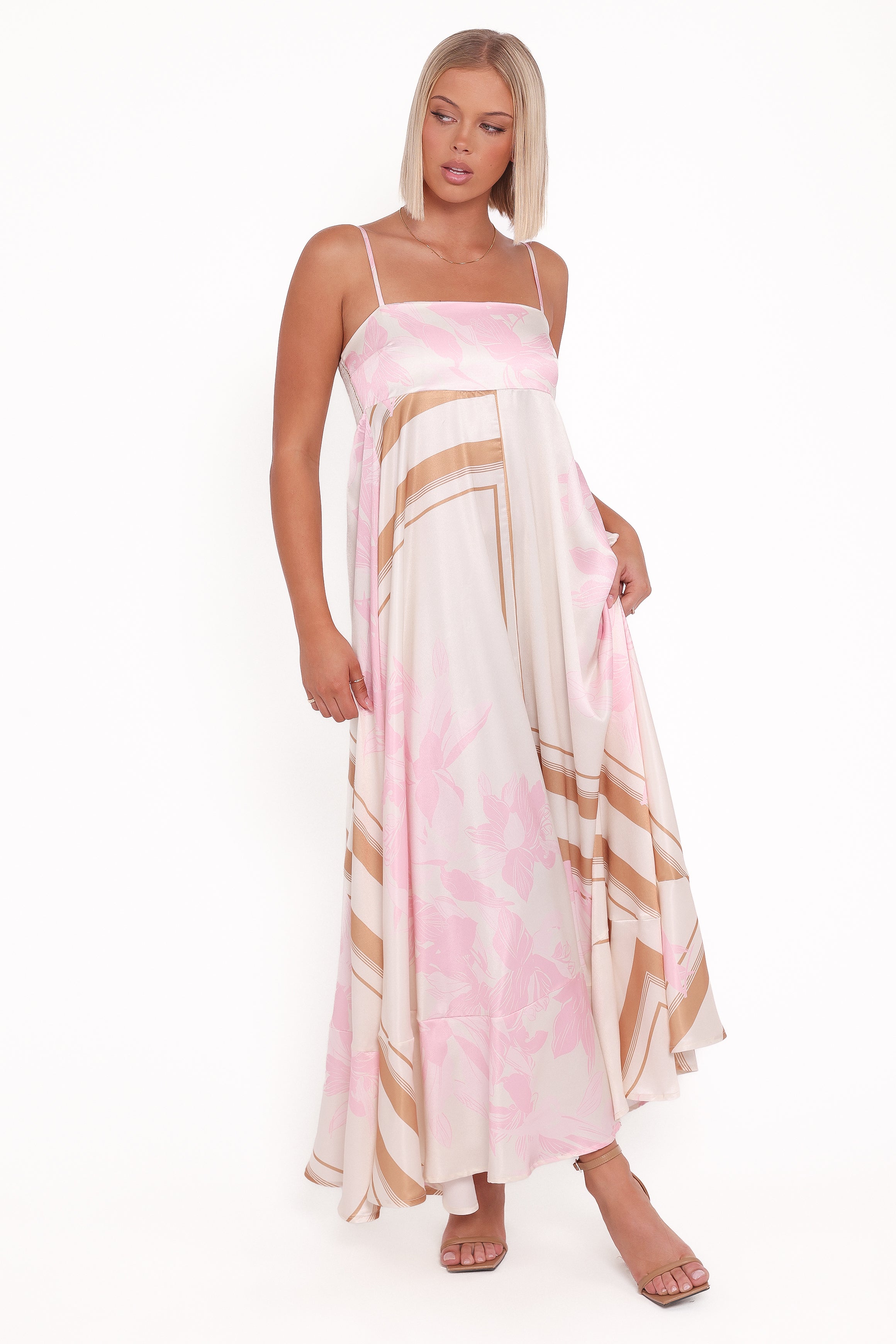 Elanor Maxi Dress - Pink Print
