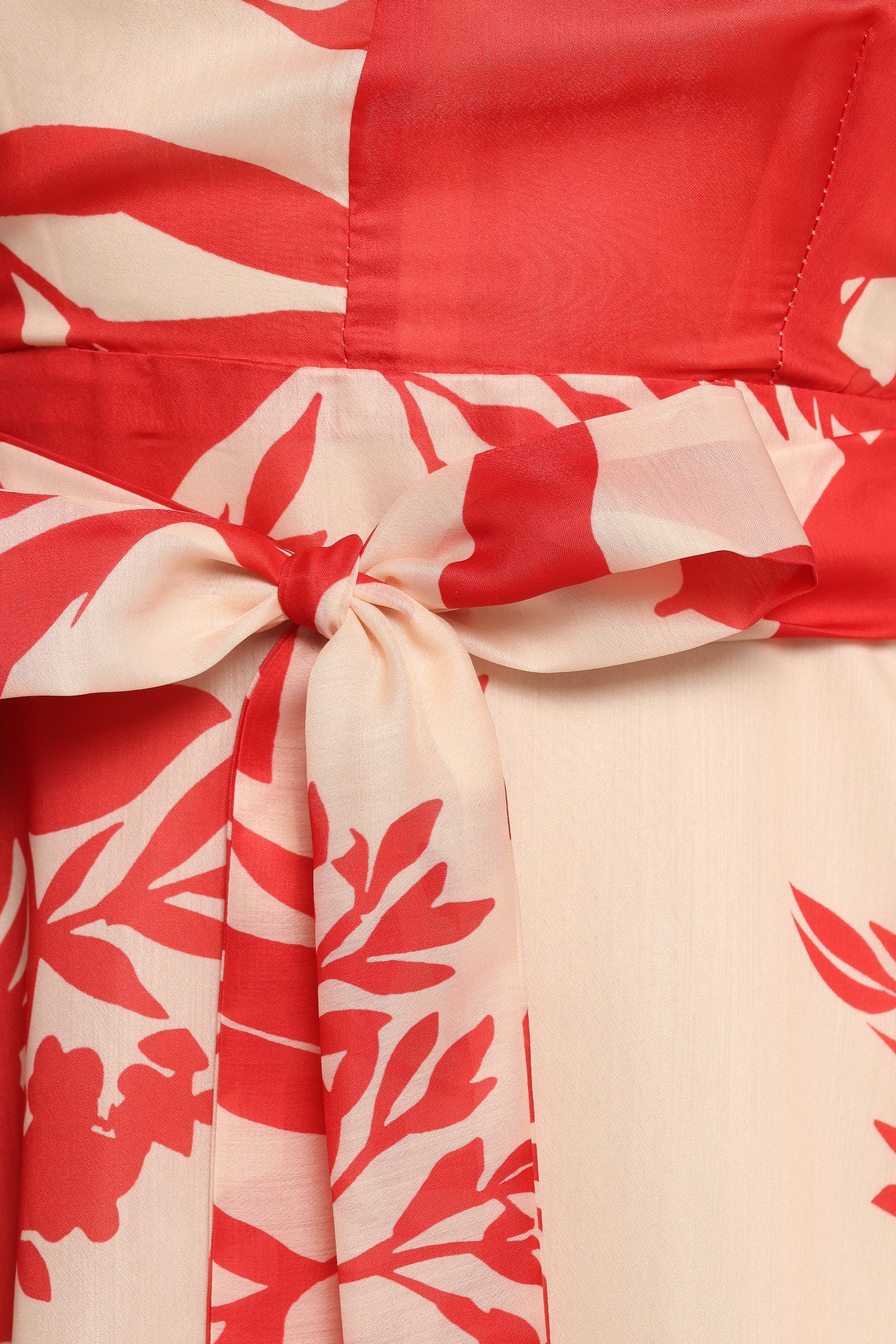 Ellery Midi Dress - Red Floral