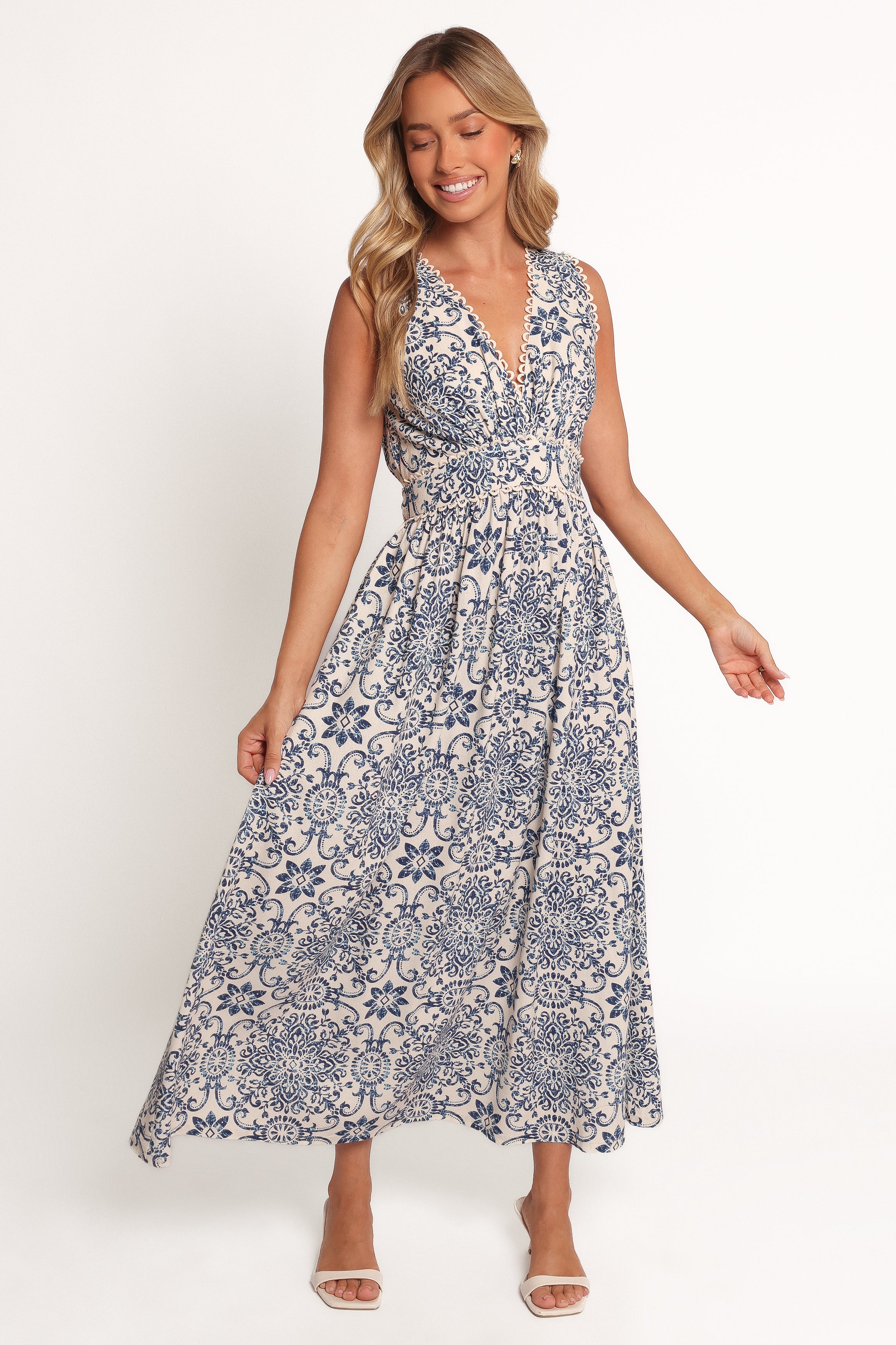 Elysia Midi Dress - Azalea Mosaic