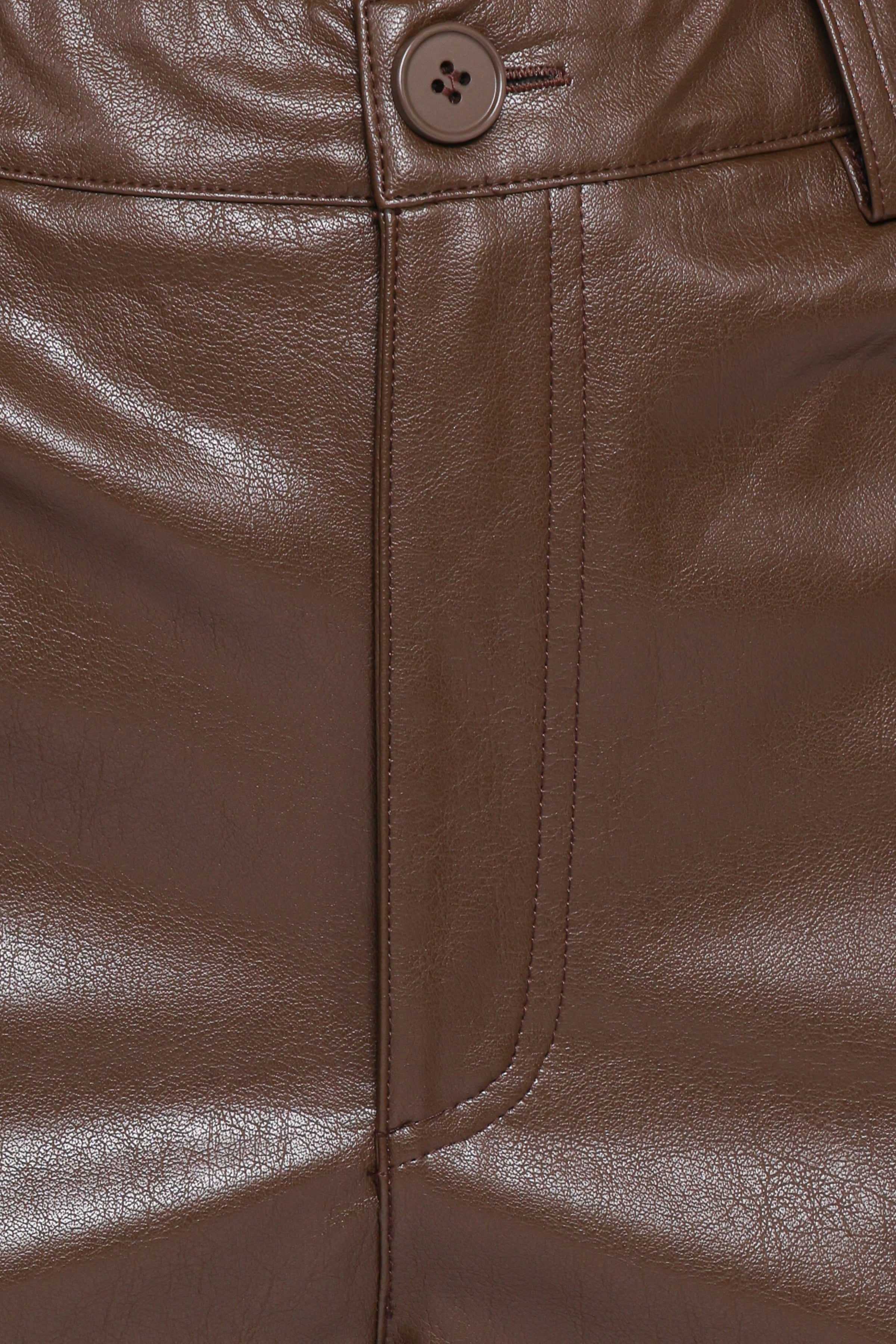 Emer Leather Pant - Chocolate Brown
