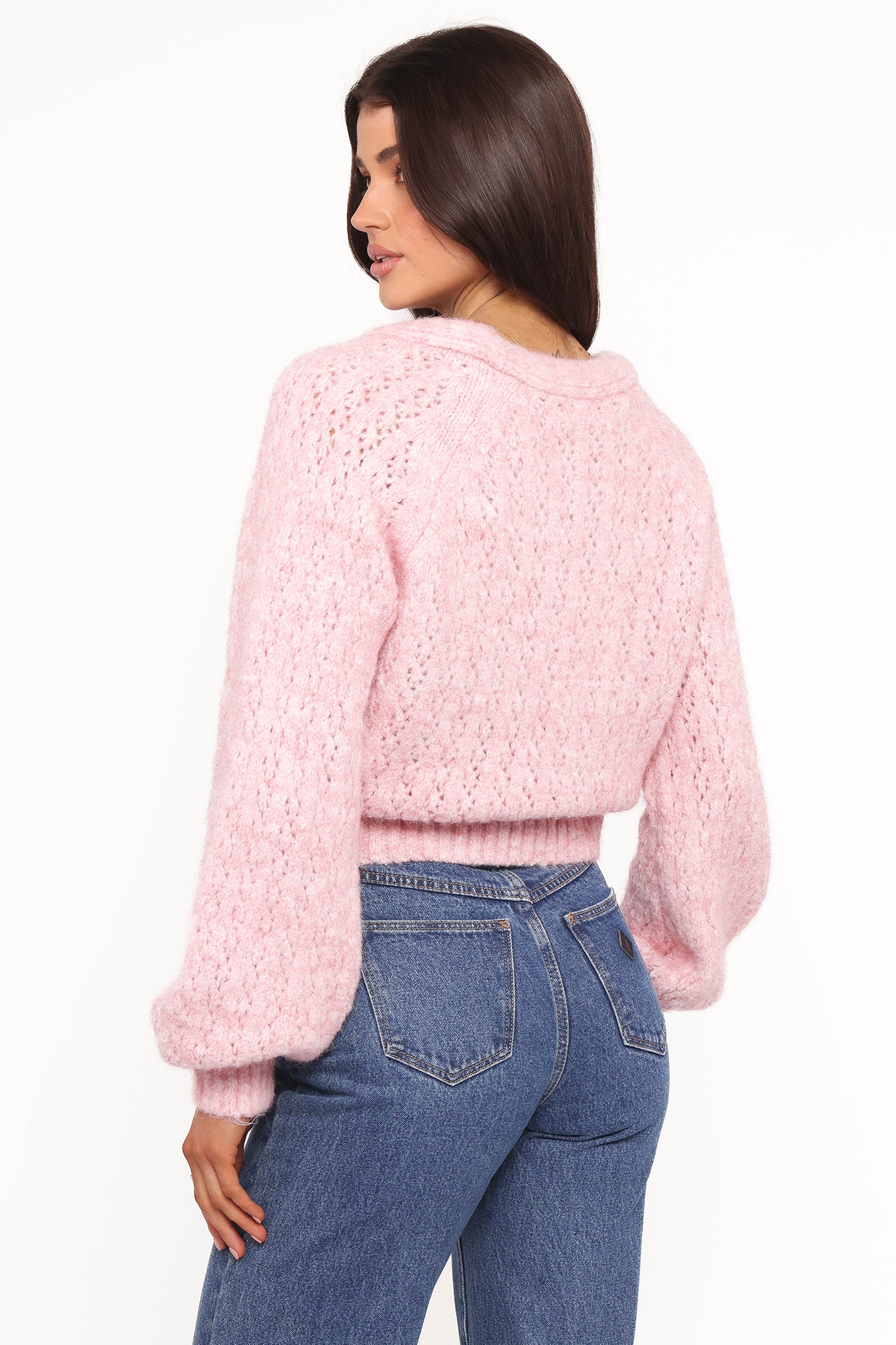 Etta Ballet Wrap Knit Sweater - Pink