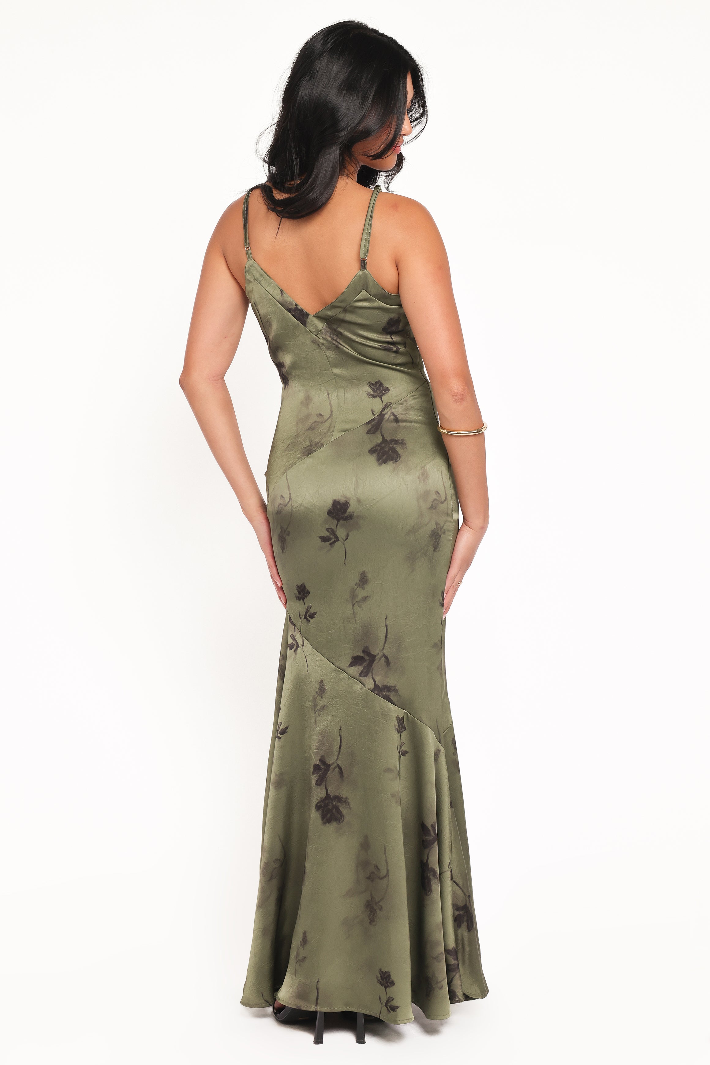 Fia Midi Dress - Green Floral
