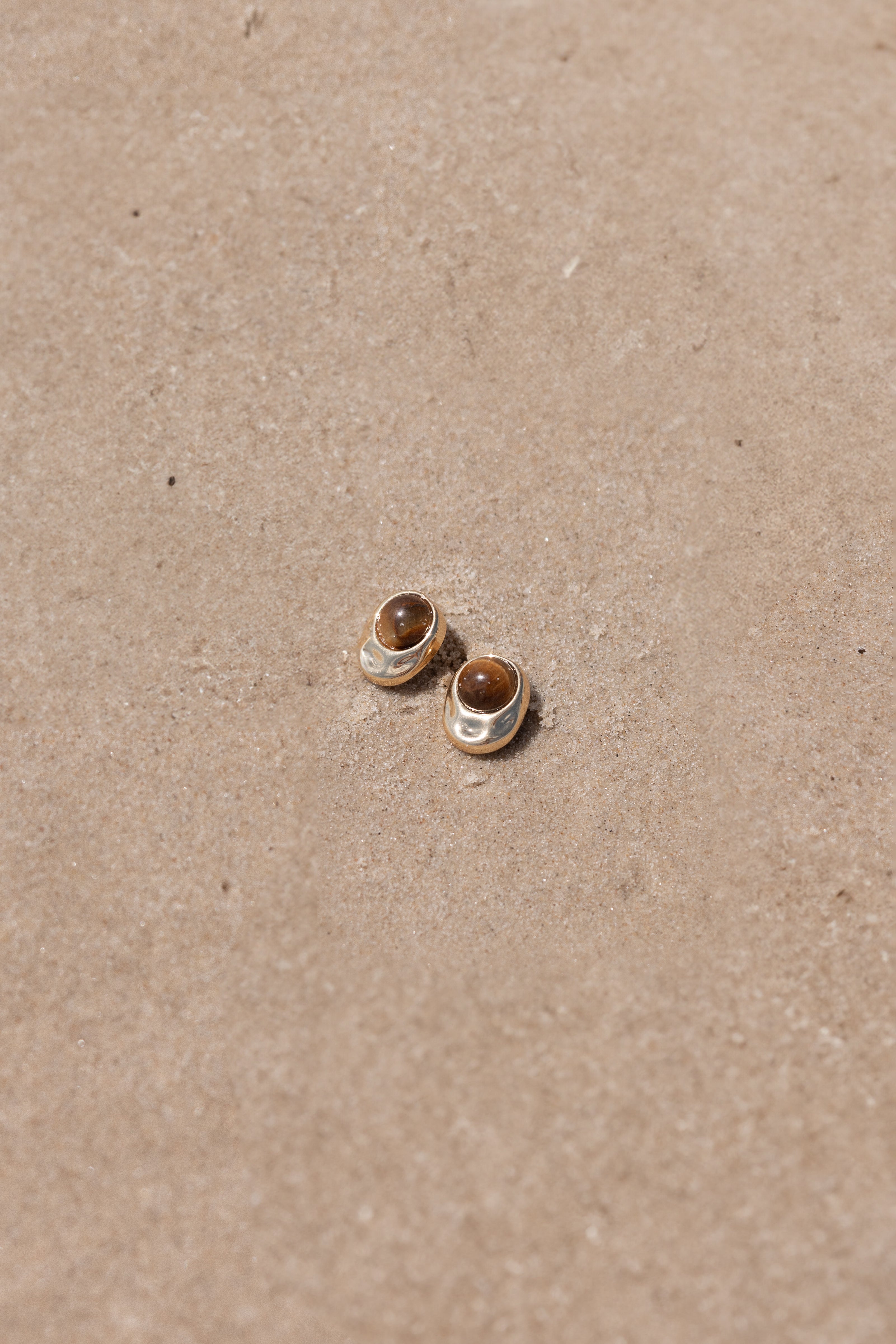 Nova Earrings - Brown/Gold