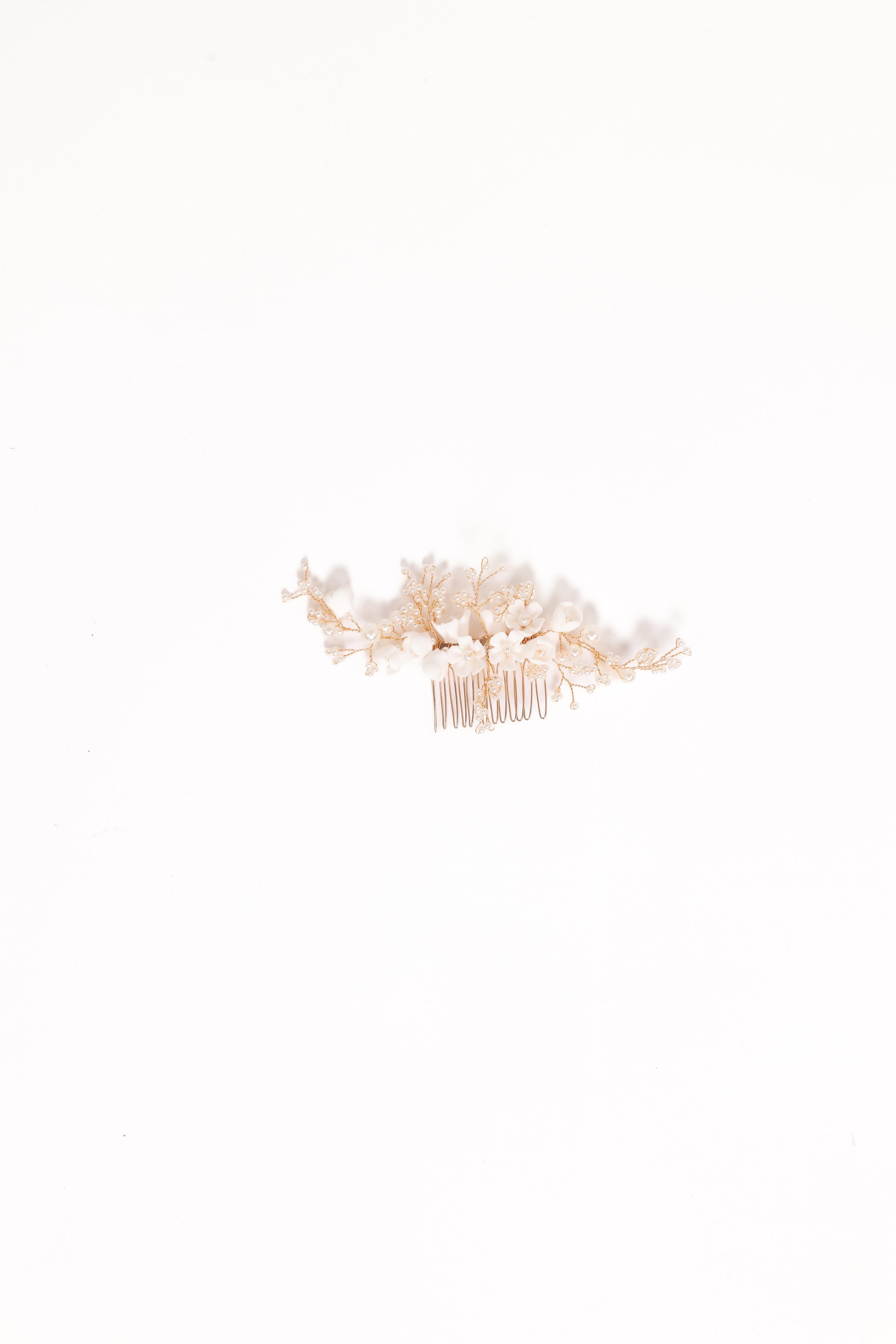 Geraldine Hair Comb - White