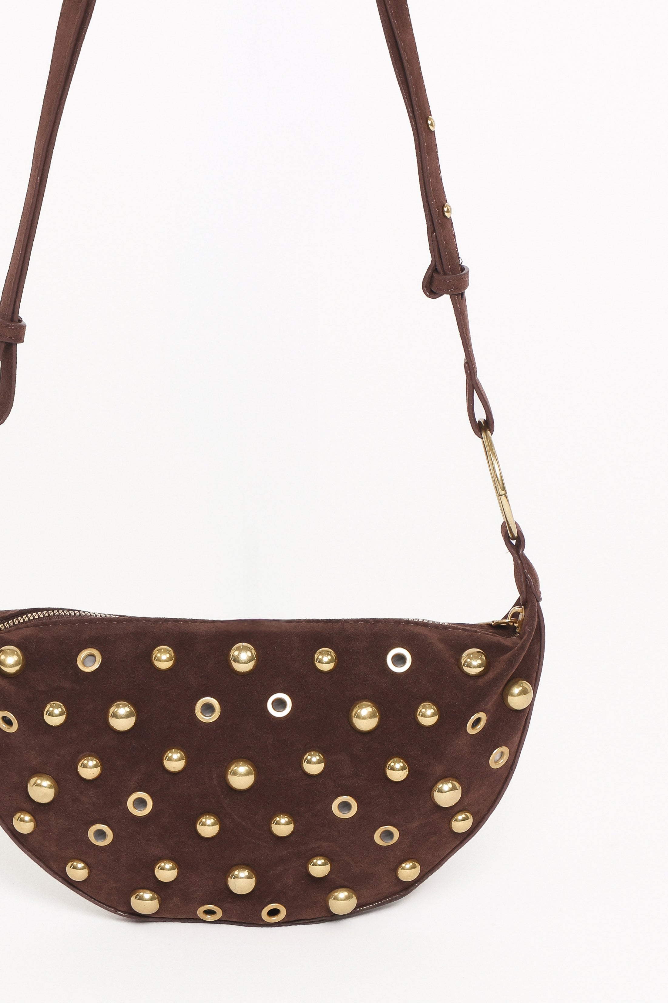 Grayson Studded Bag - Brown