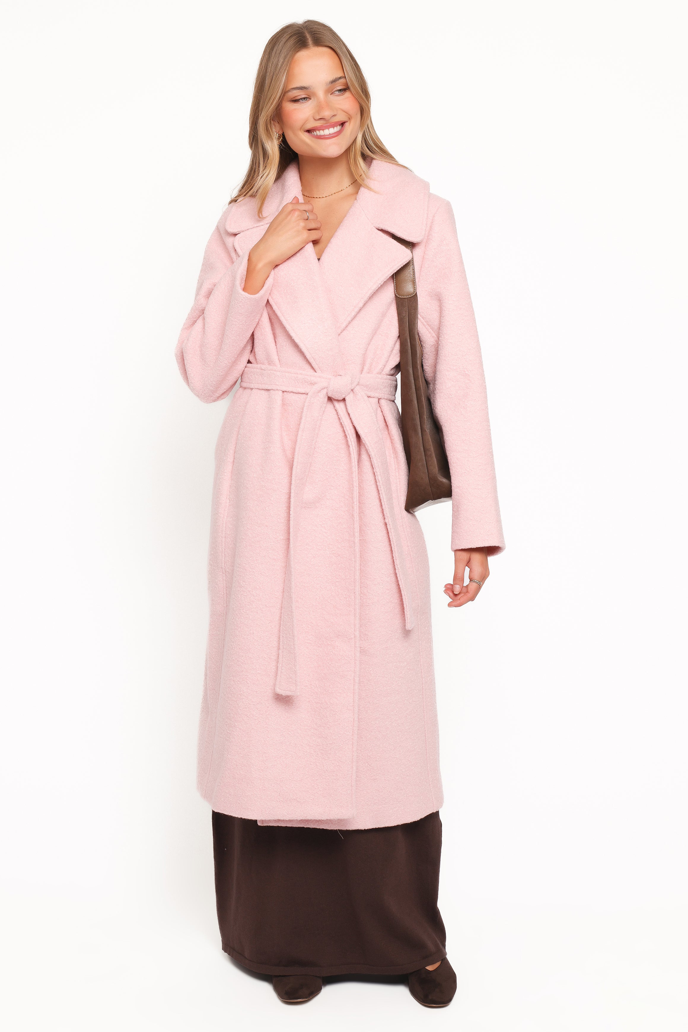 Jazzie Boucle Coat - Baby Pink