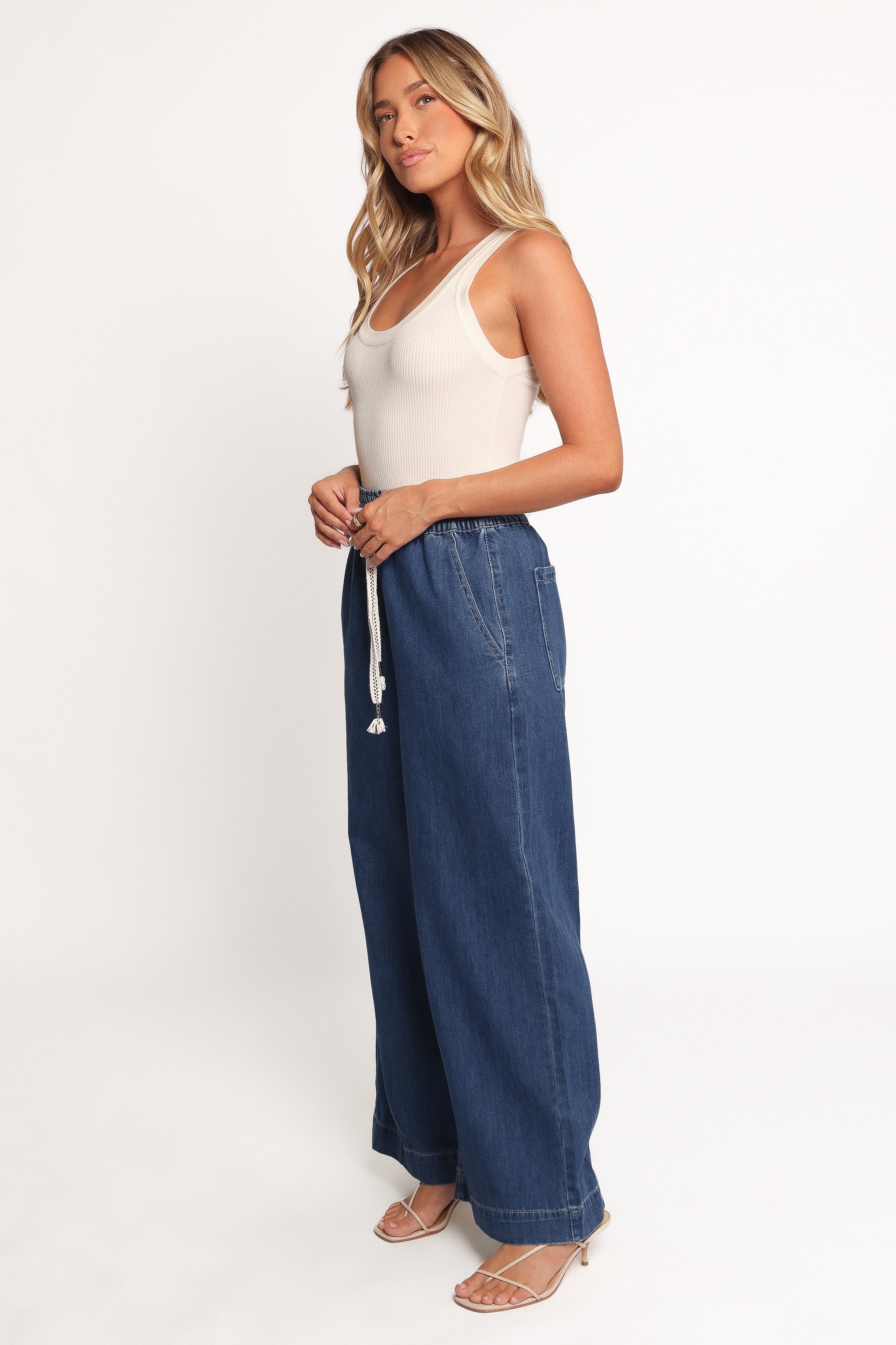 Jenni Wide Leg Pant - Denim