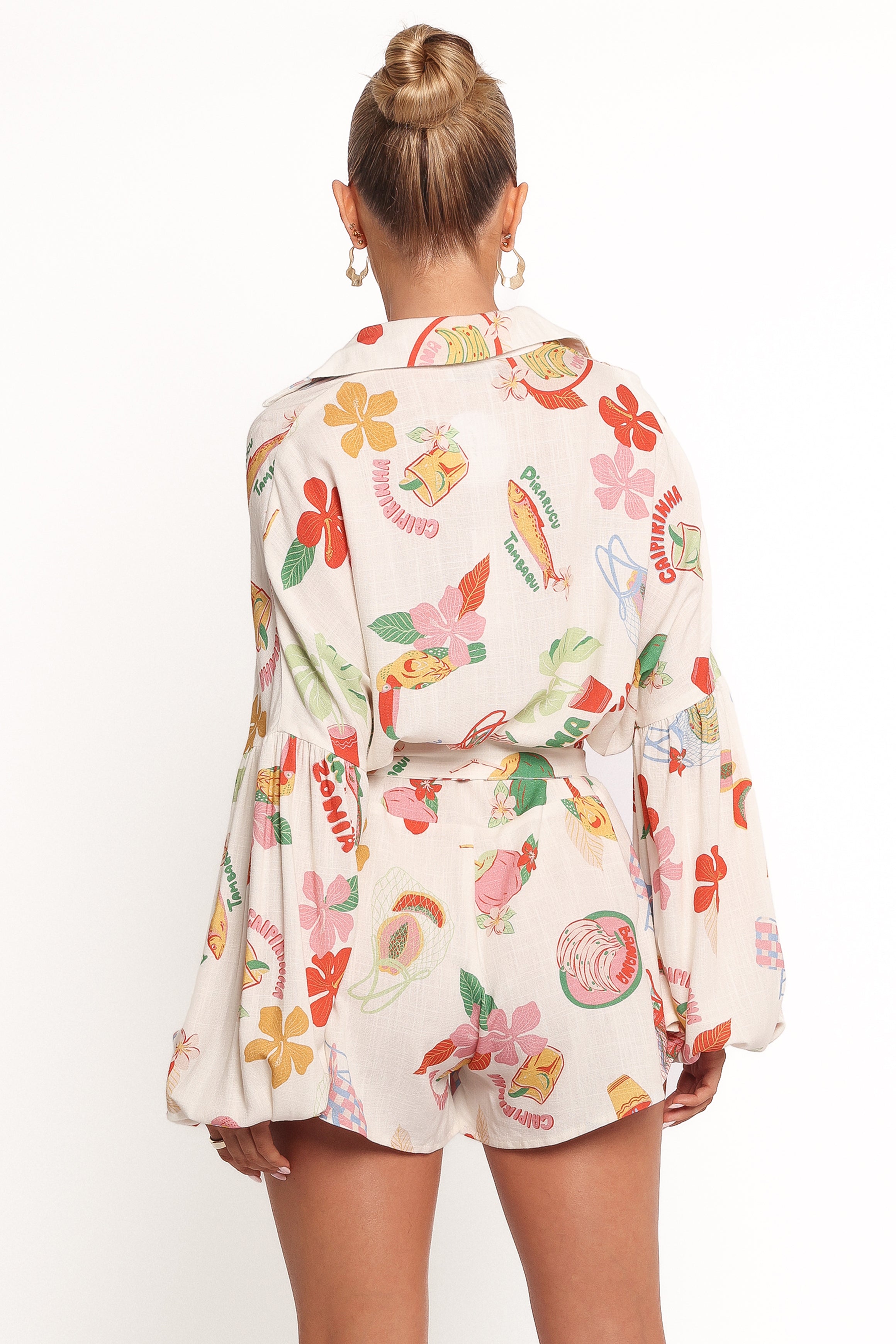 Jillia Long Sleeve Romper - Alfresco