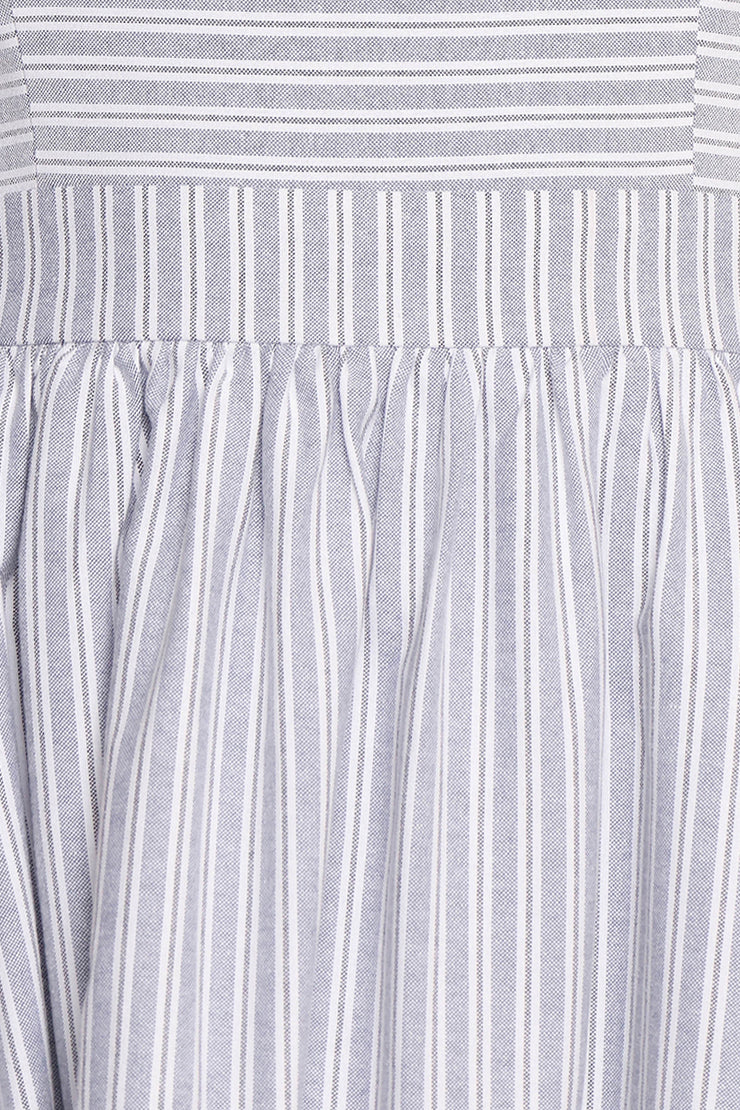 Johanna Midi Dress - Grey/White