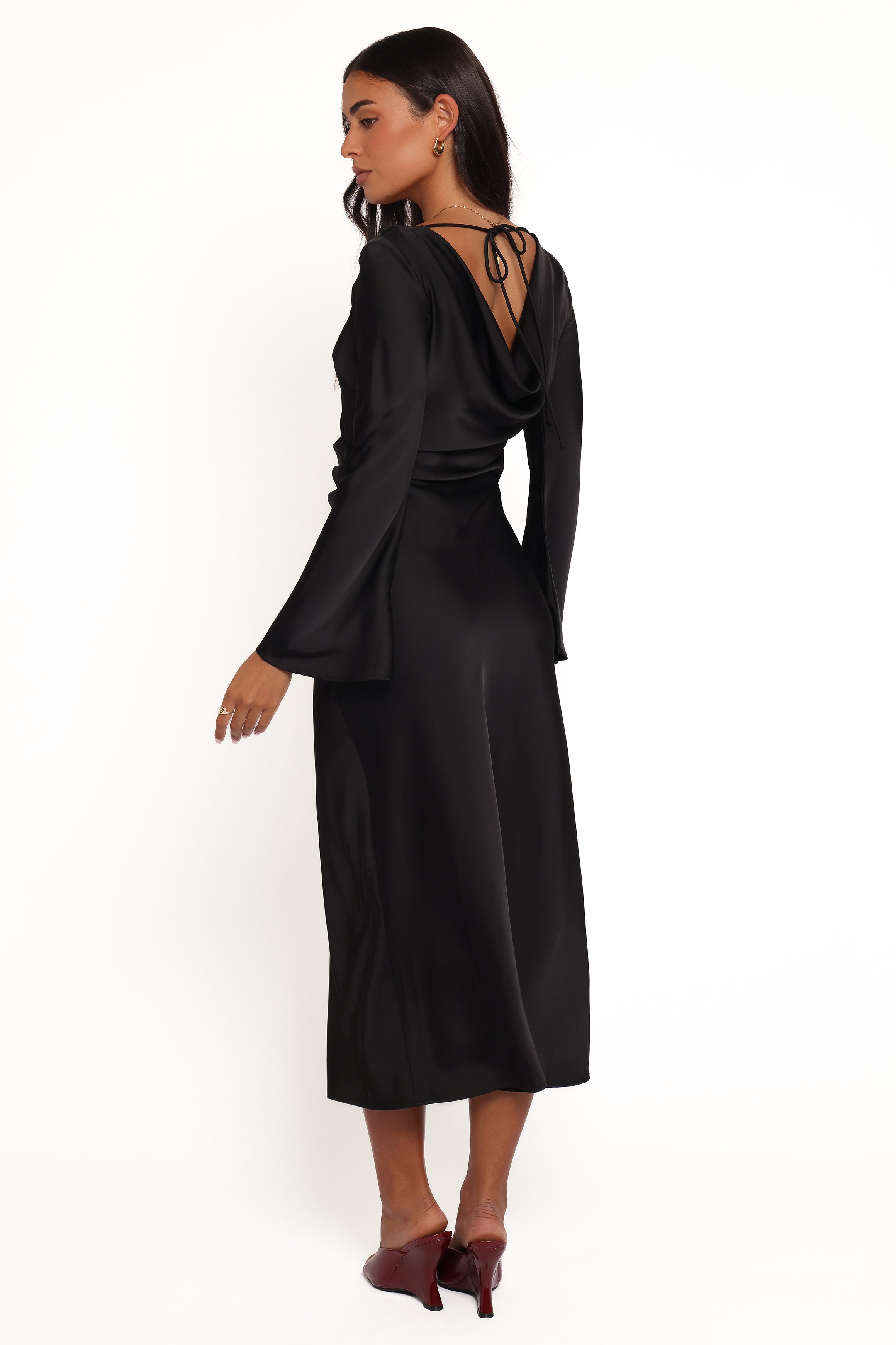 Kalyssa Long Sleeve Maxi Dress - Black