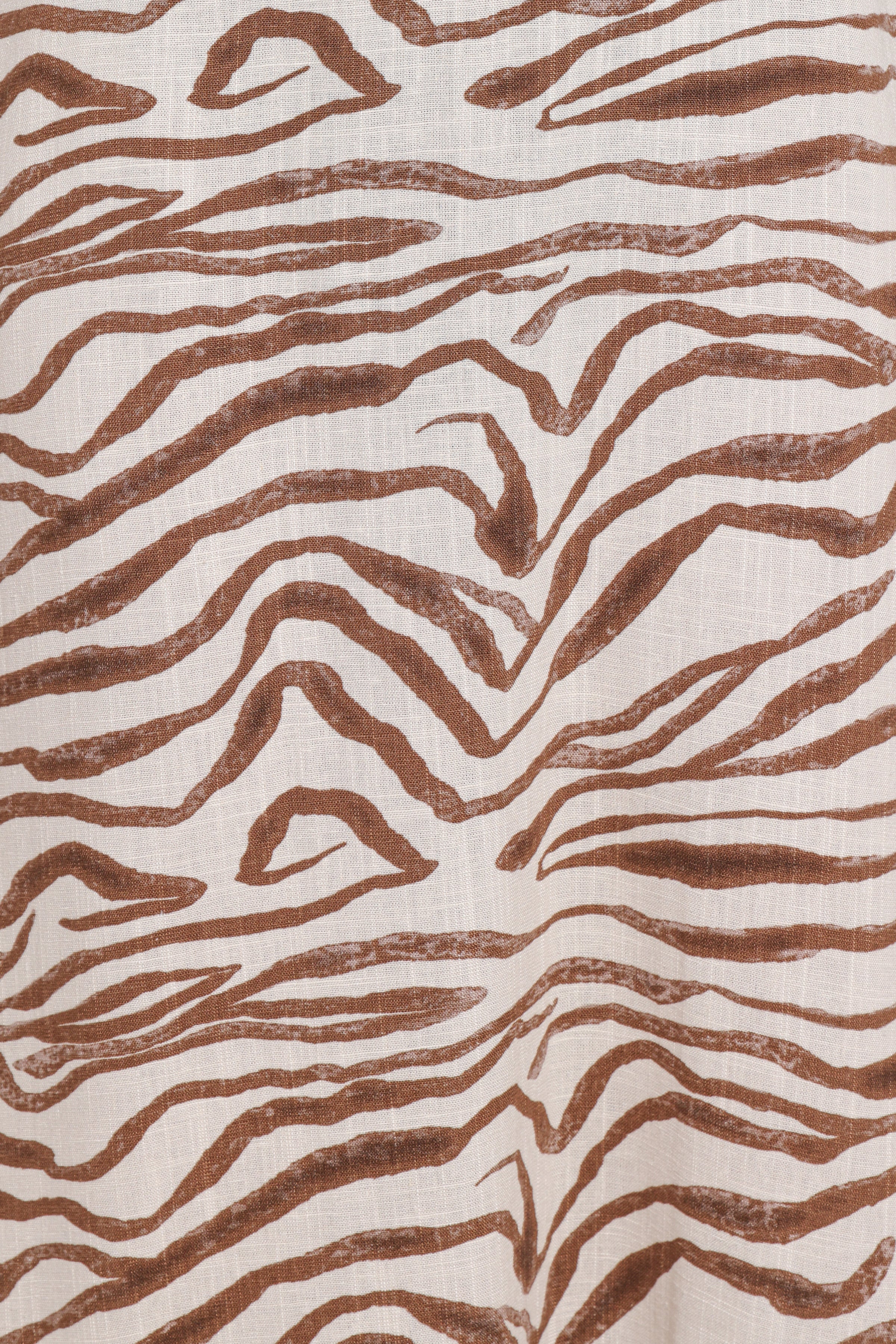 Kelsie Midi Dress - Brown Zebra