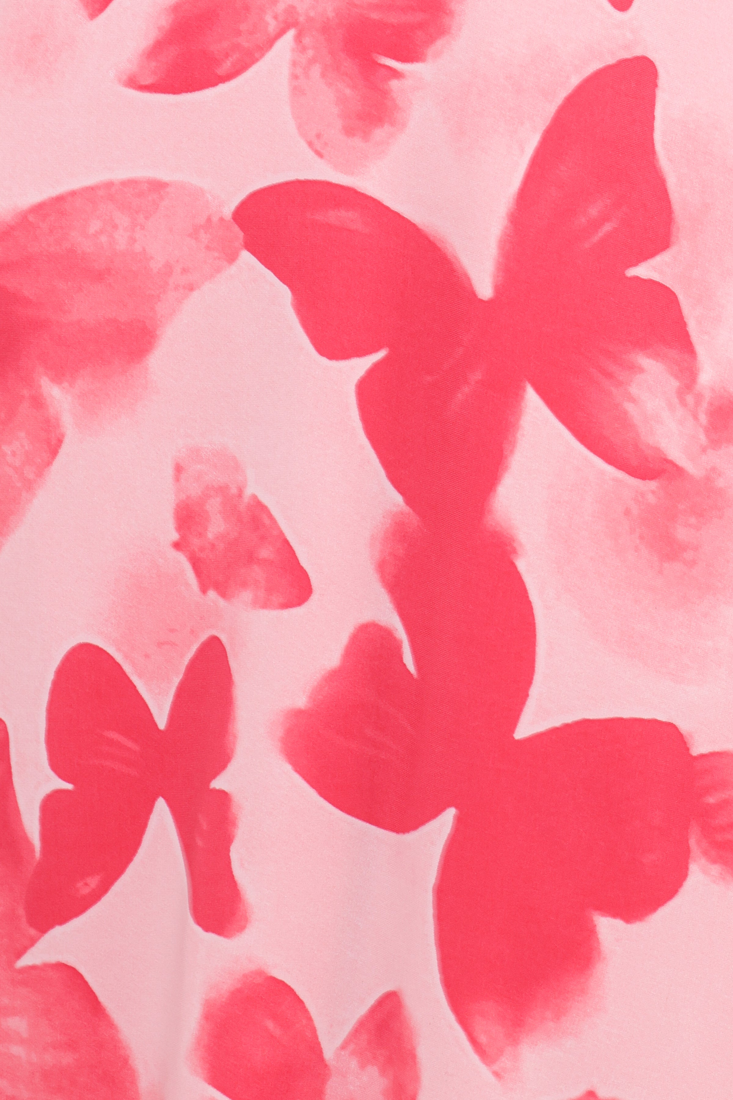 Kenna Strapless Midi Dress - Butterfly Print