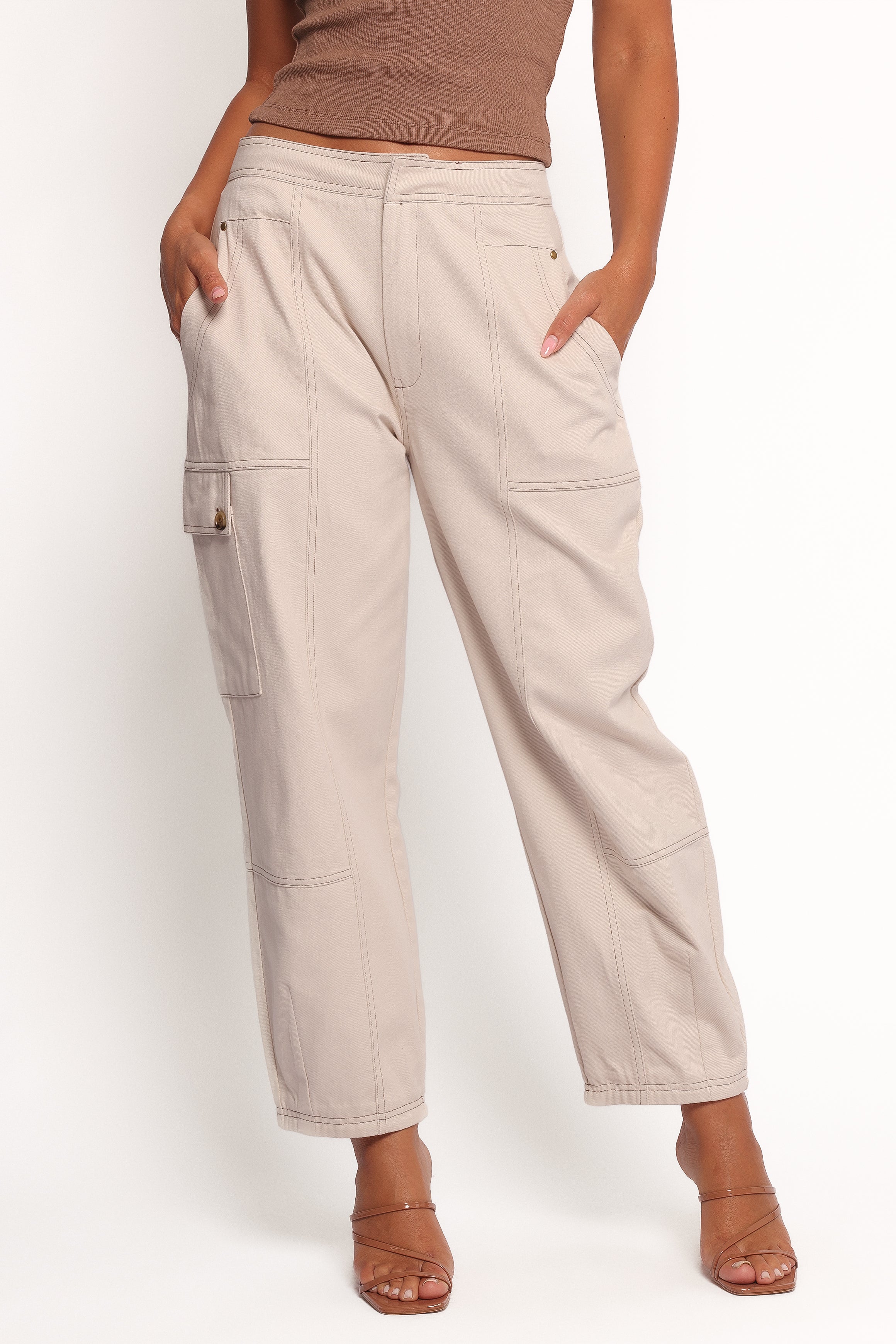 Kiah Cargo Pant - Ecru