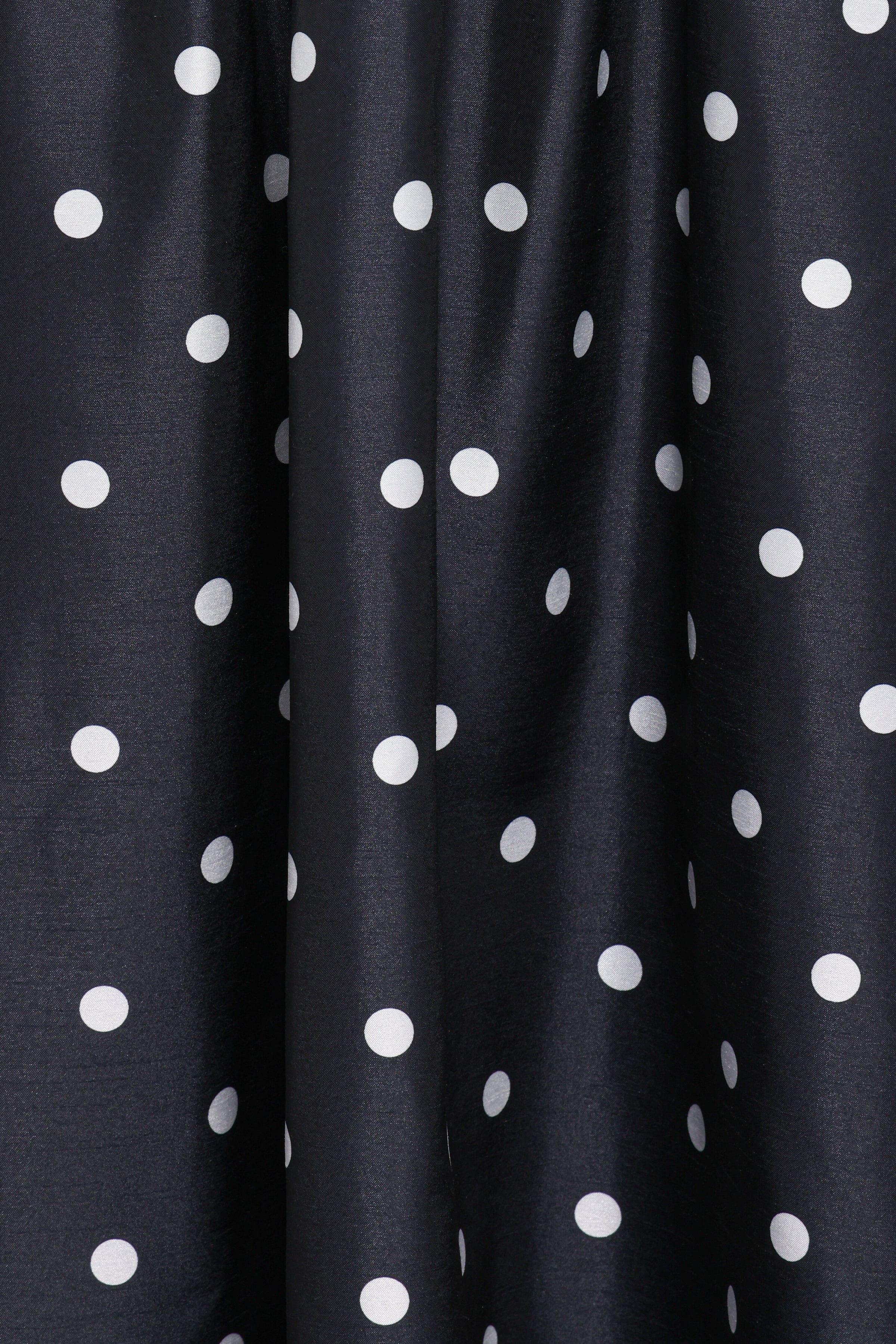 Kimbra Strapless Midi Dress - Black Polka Dot