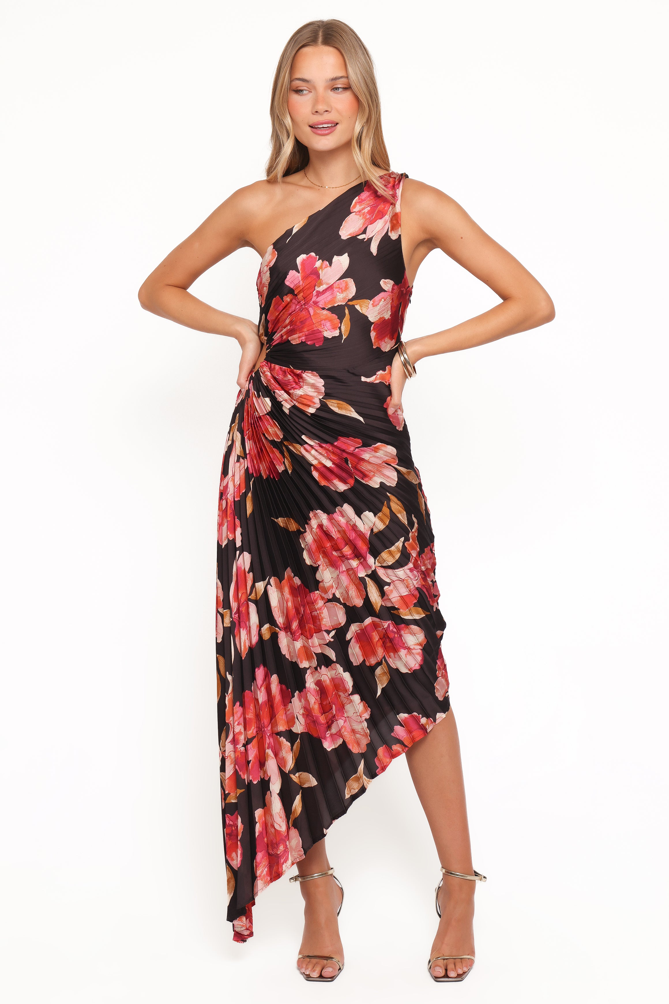 Kleo One Shoulder Maxi Dress - Midnight Orchid