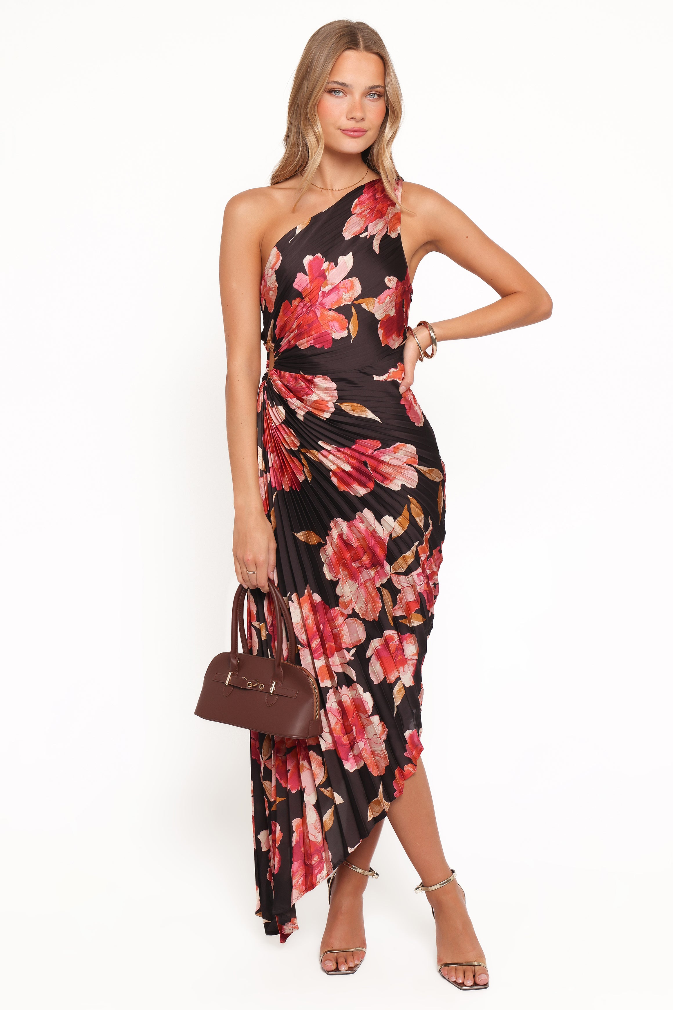 Kleo One Shoulder Maxi Dress - Midnight Orchid