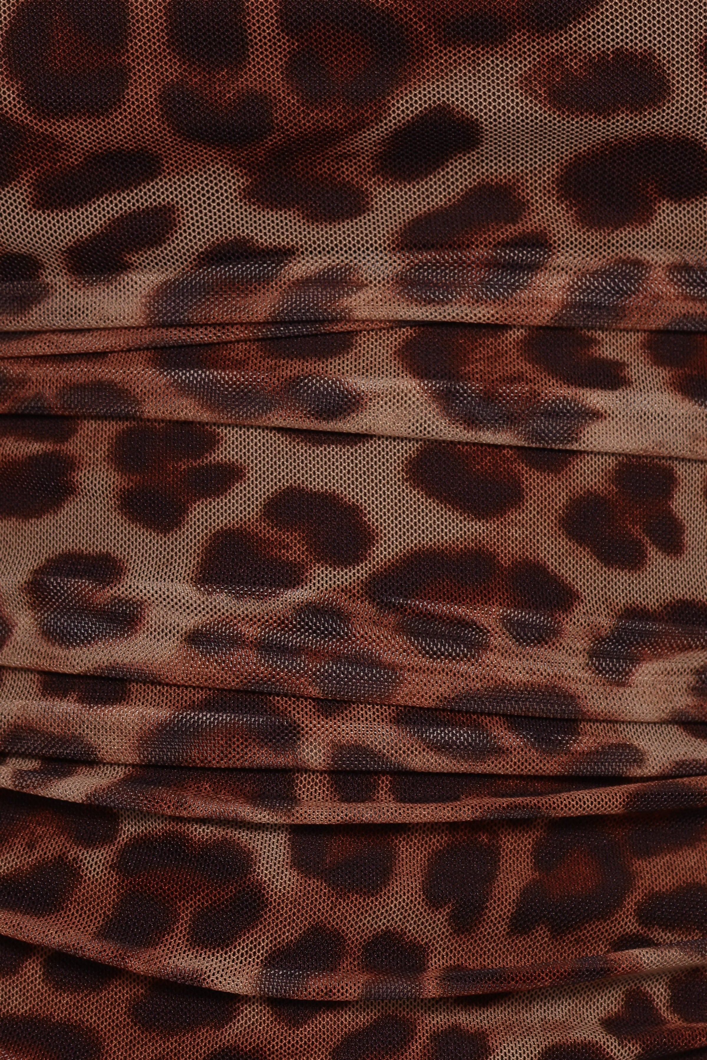 Koa Off Shoulder Top - Leopard