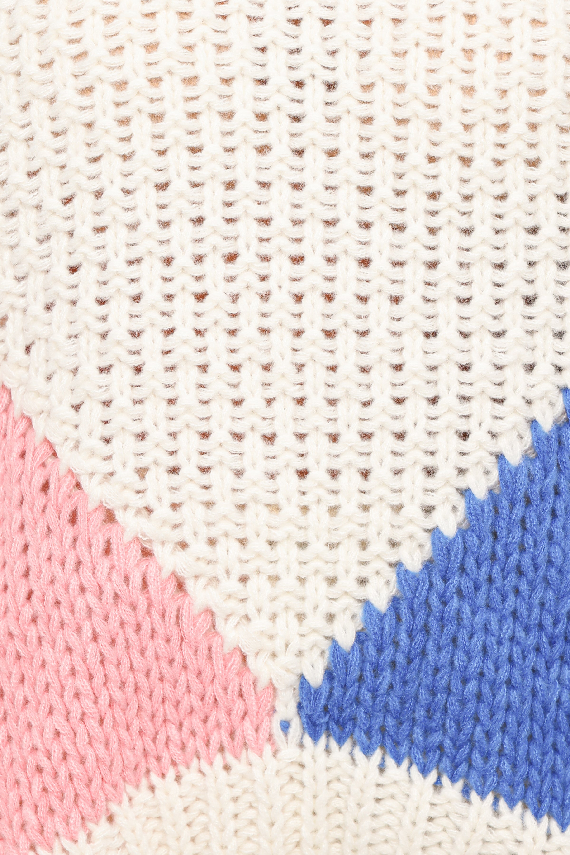 Koda Pattern Knit Sweater - White Multi